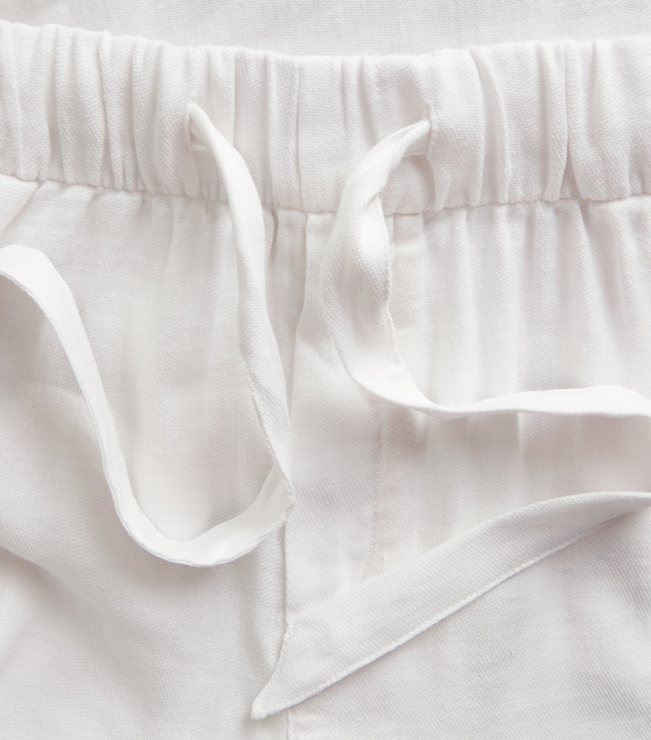 Frescobol Carioca Mens Cotton-Linen Luan Chinos White Image 6