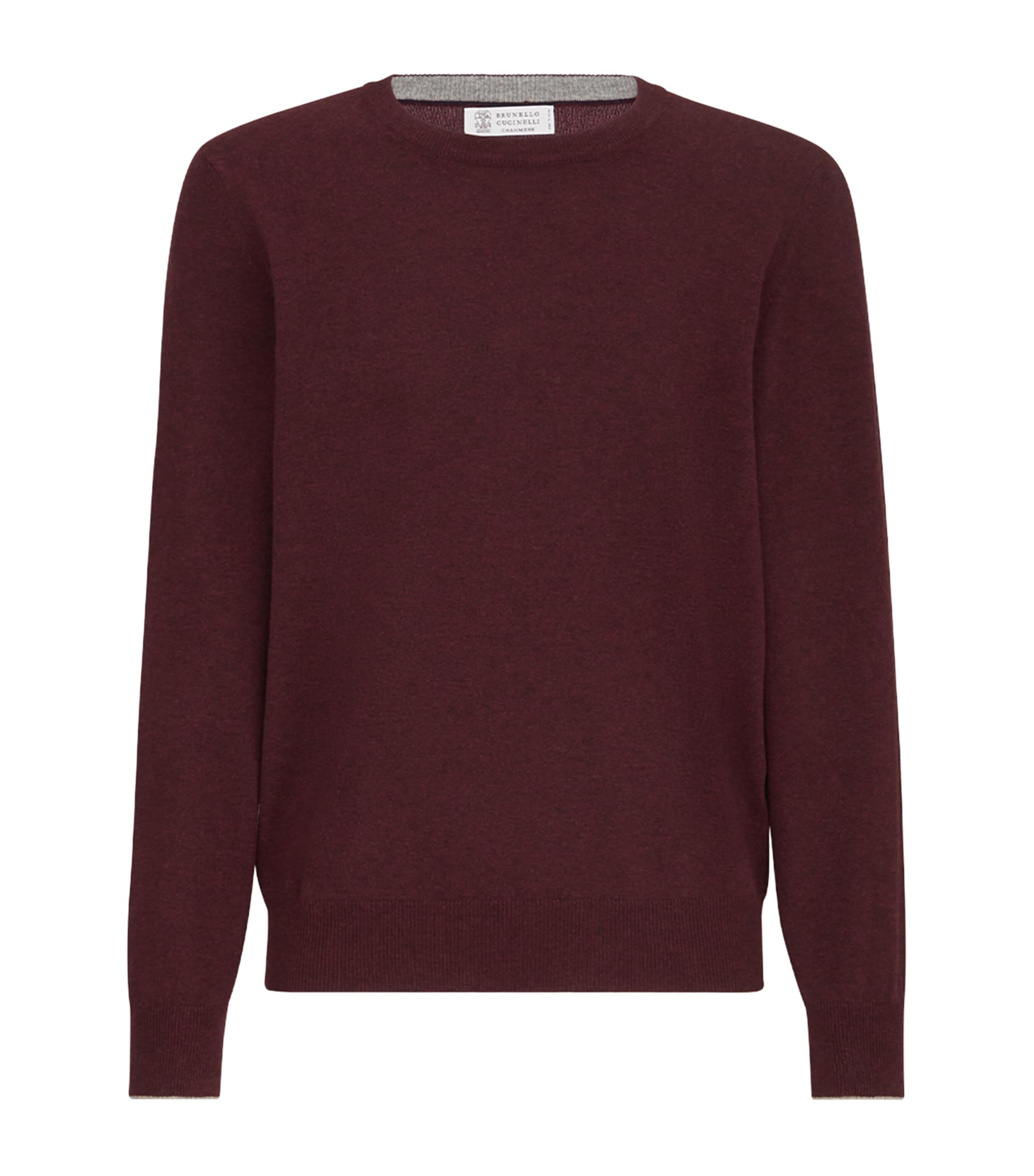 Brunello Cucinelli Mens Cashmere Crew-Neck Sweater Image 1
