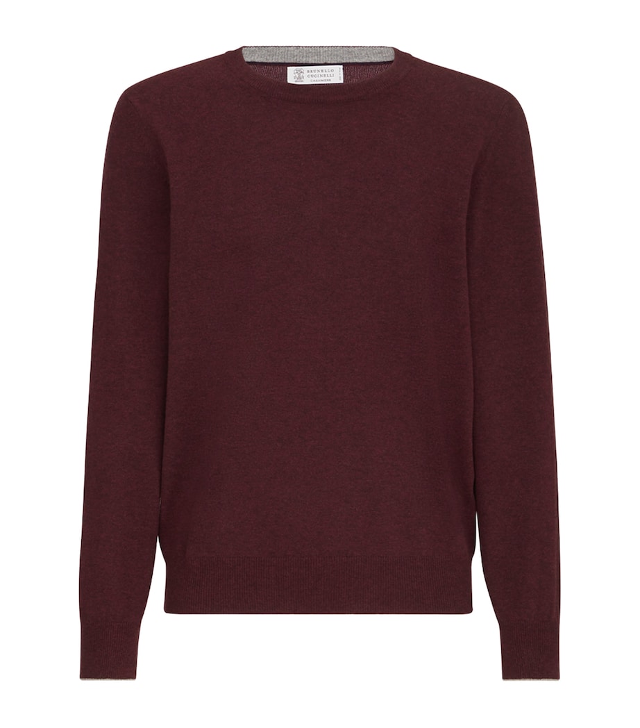 Brunello Cucinelli Mens Cashmere Crew-Neck Sweater Image 1