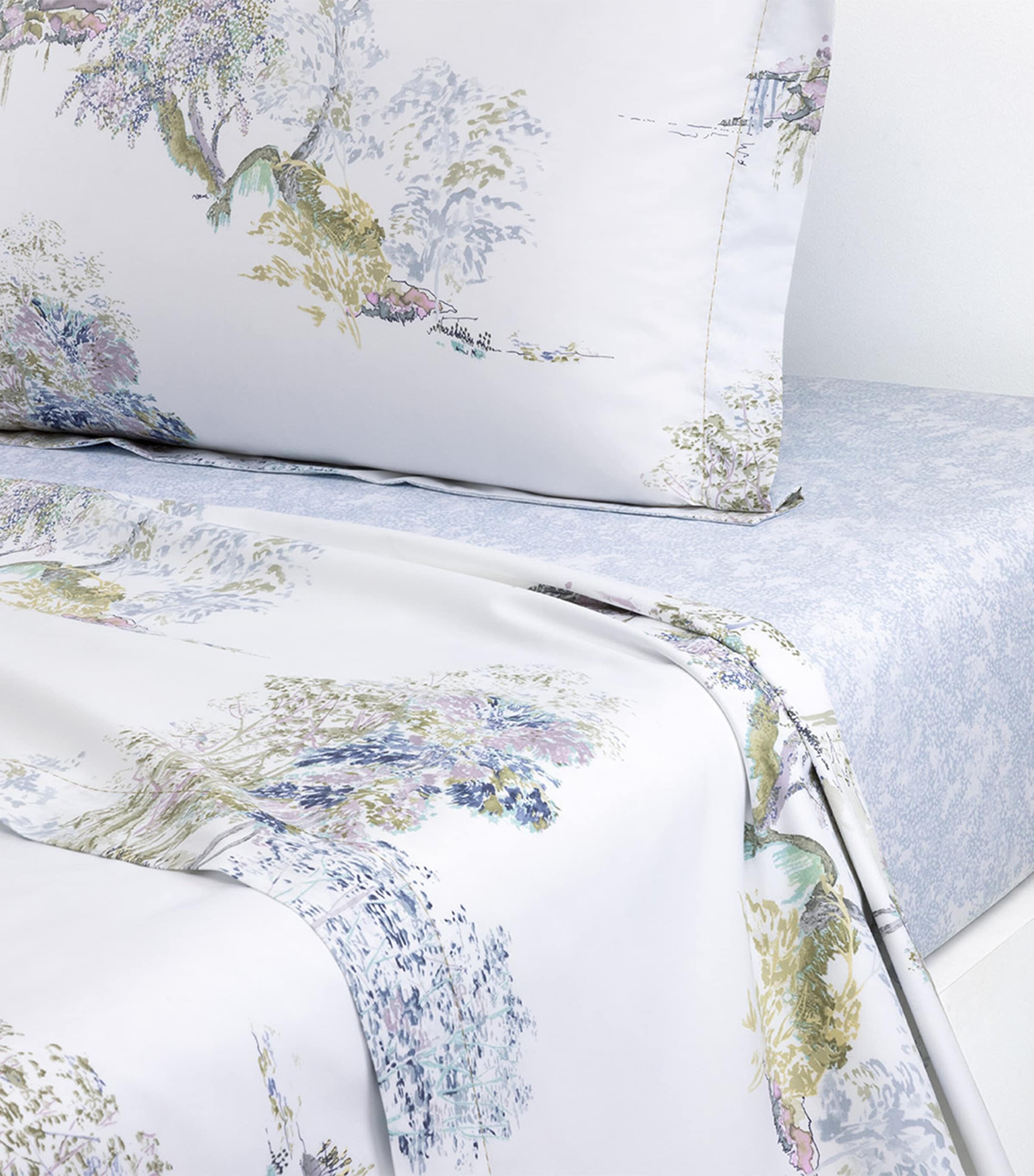 Yves Delorme Cotton Lande Super Double Flat Sheet (240cm x 295cm) Image 2