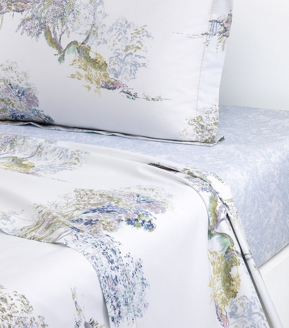 Yves Delorme Cotton Lande Super Double Flat Sheet (240cm x 295cm) Image 2