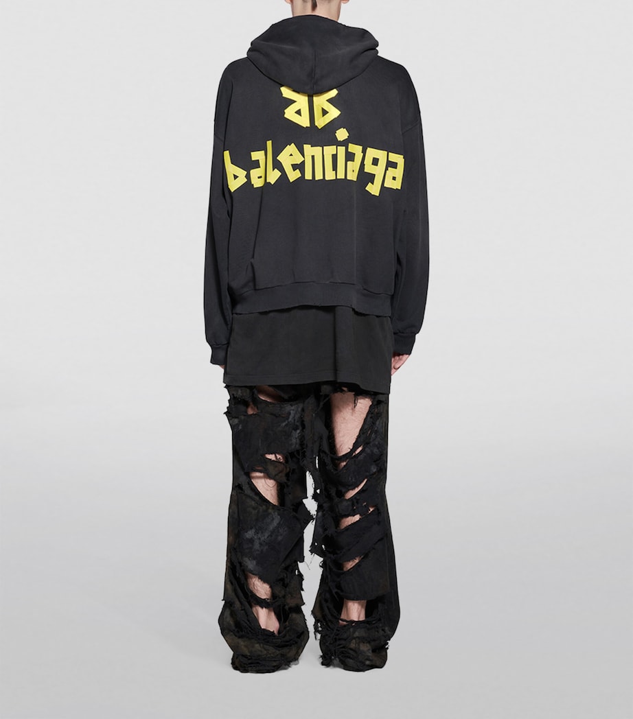 Balenciaga Mens Tape Type Zip-Up Hoodie Image 4