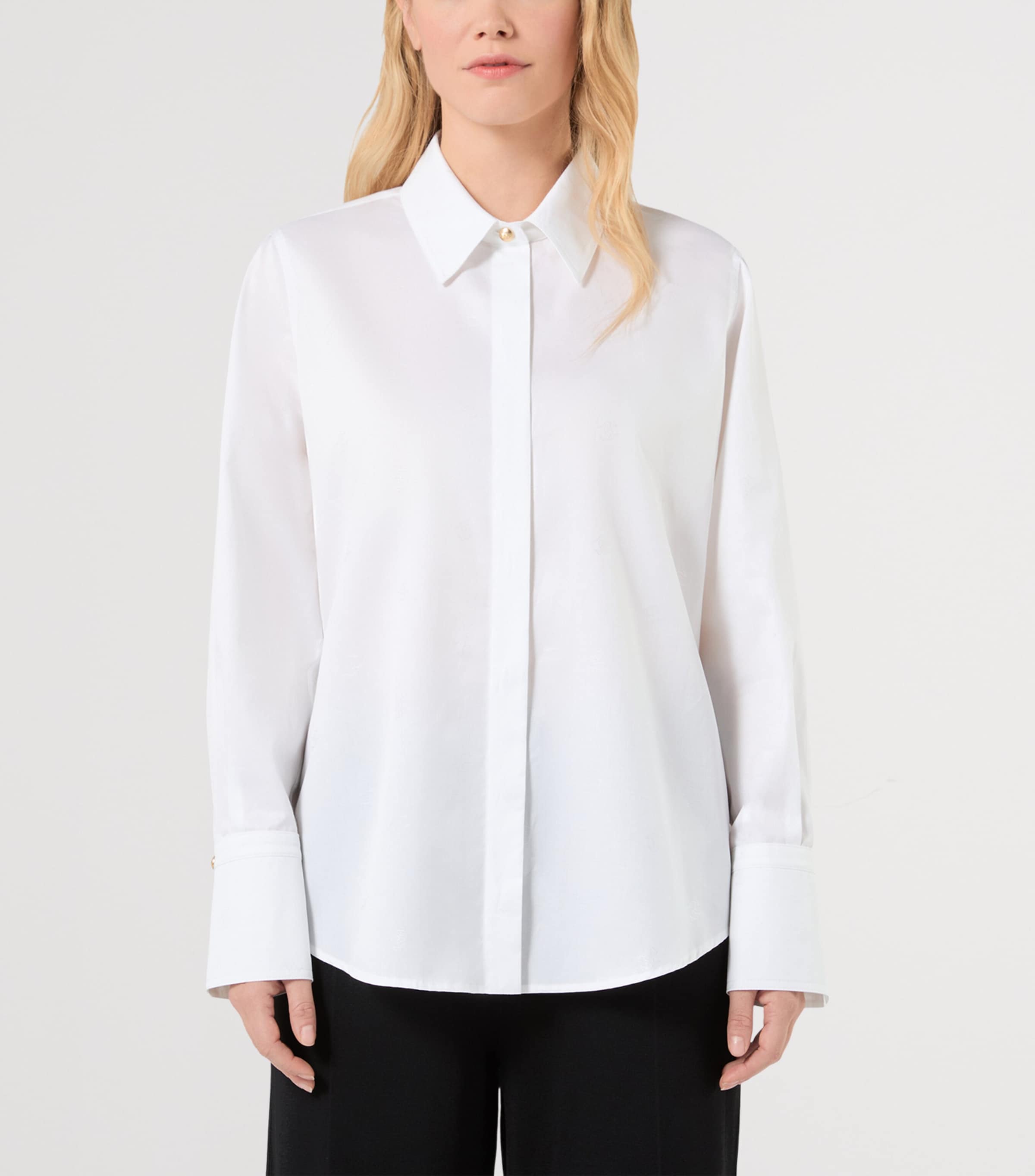 Marina Rinaldi Womens Cotton Shirt Optical White Image 3