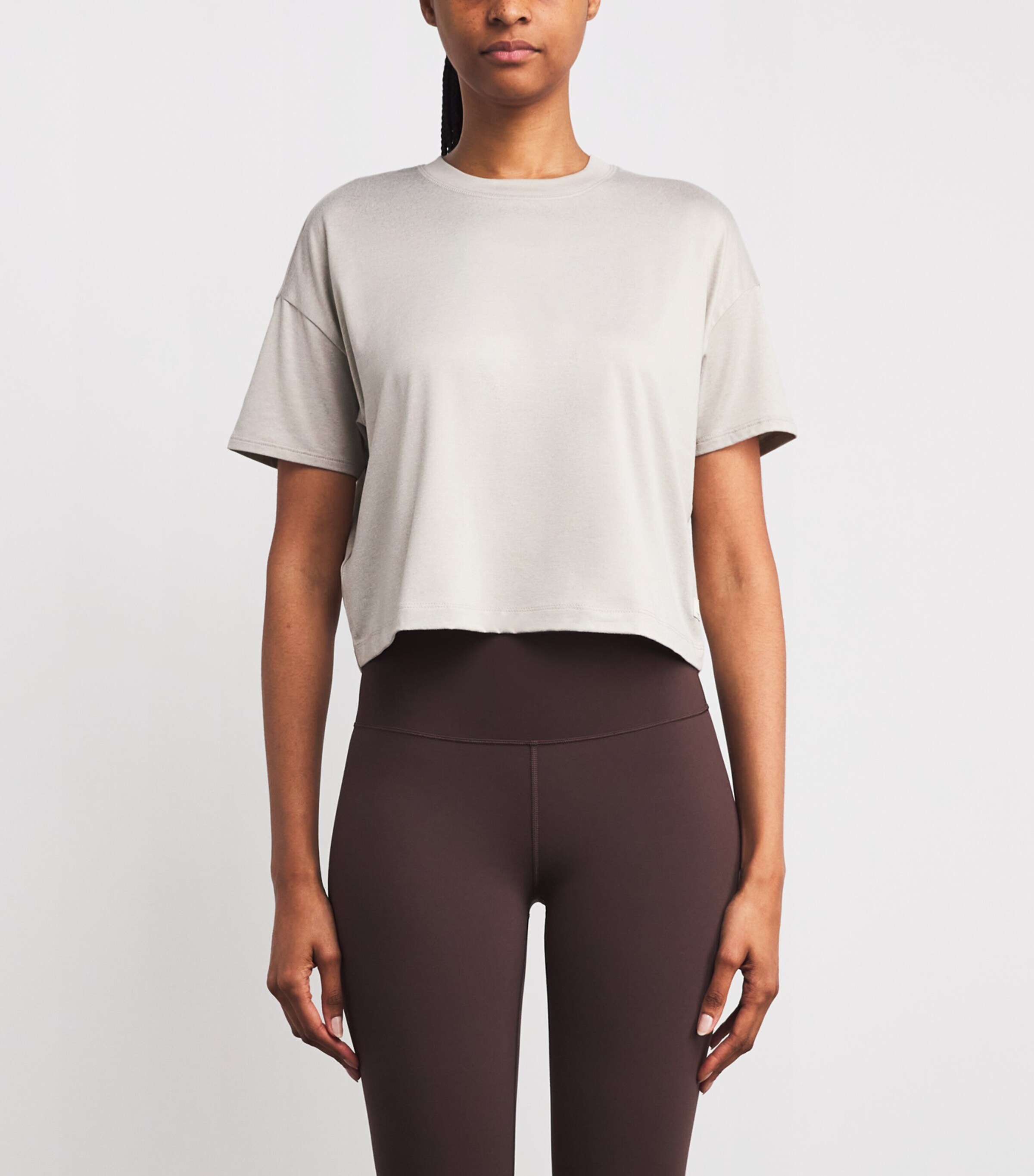 VUORI Womens Energy T-Shirt Hee Ecru Heathe Image 3