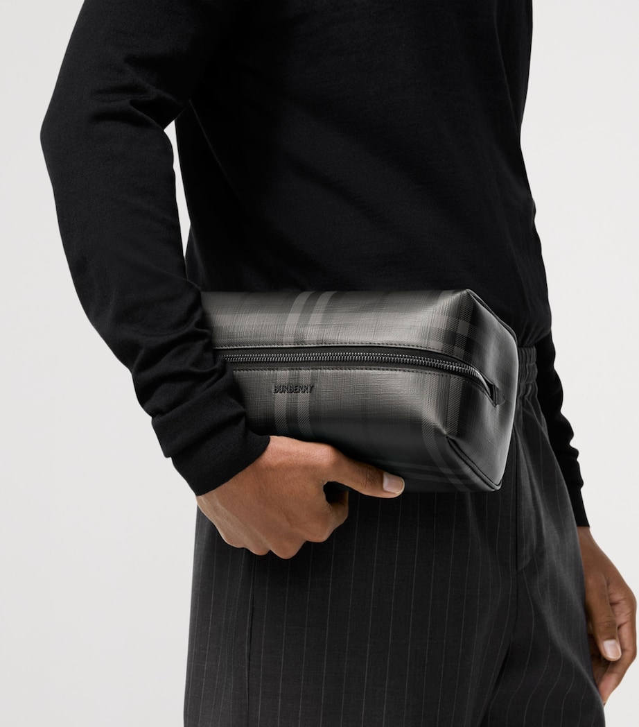 Burberry City Check Zip Pouch Iron Image 3