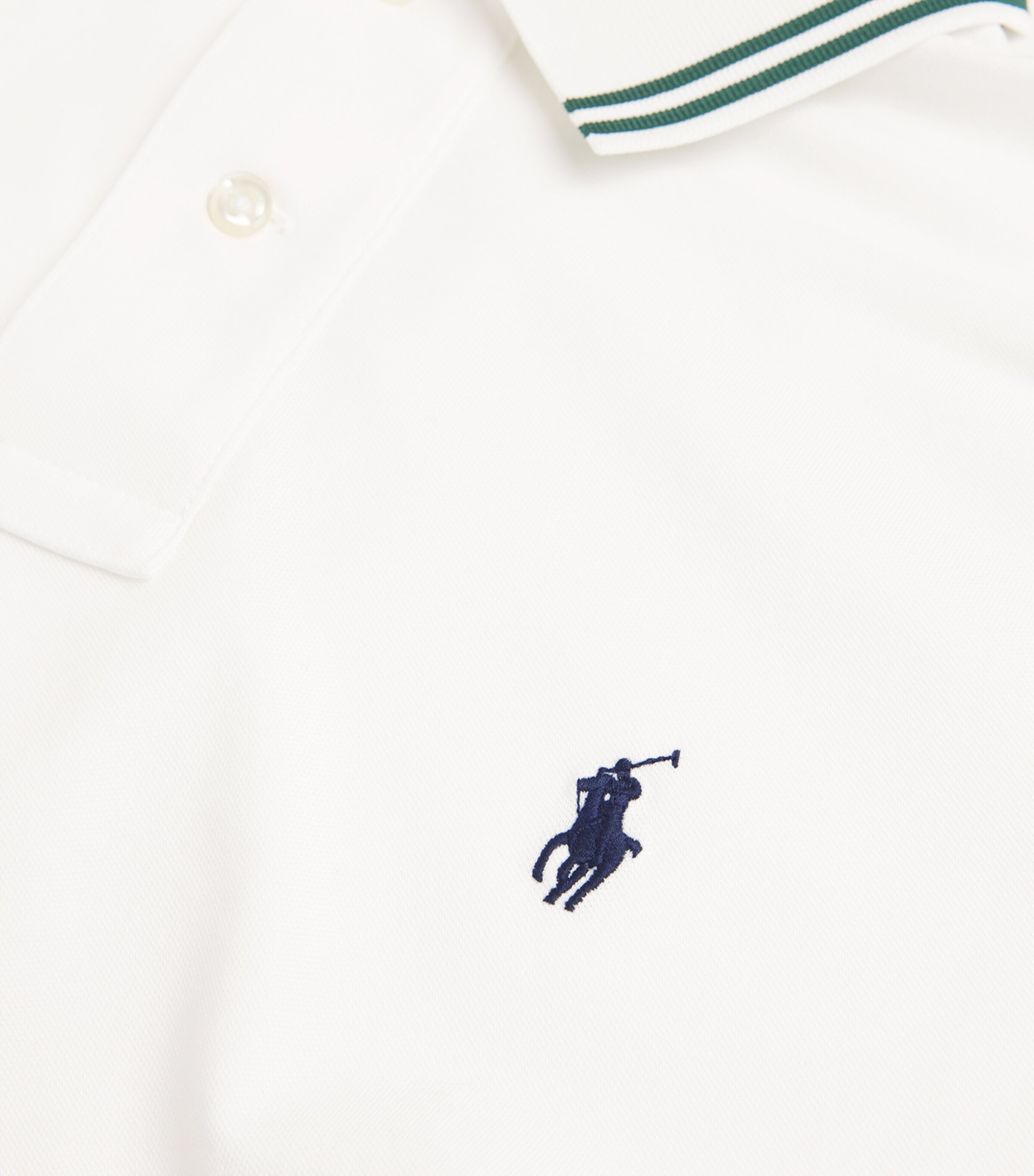 RLX Ralph Lauren White x Wimbledon Piqué Performance Polo Shirt