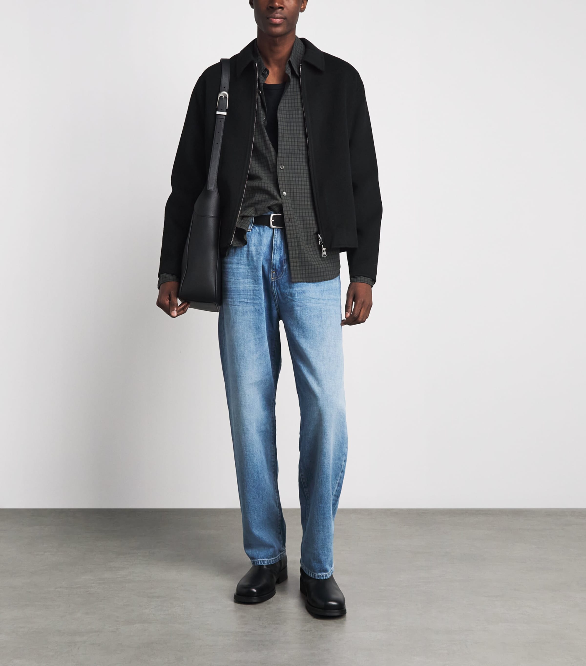 NN.07 Mens Wool-Blend Arlo Jacket Black Image 2