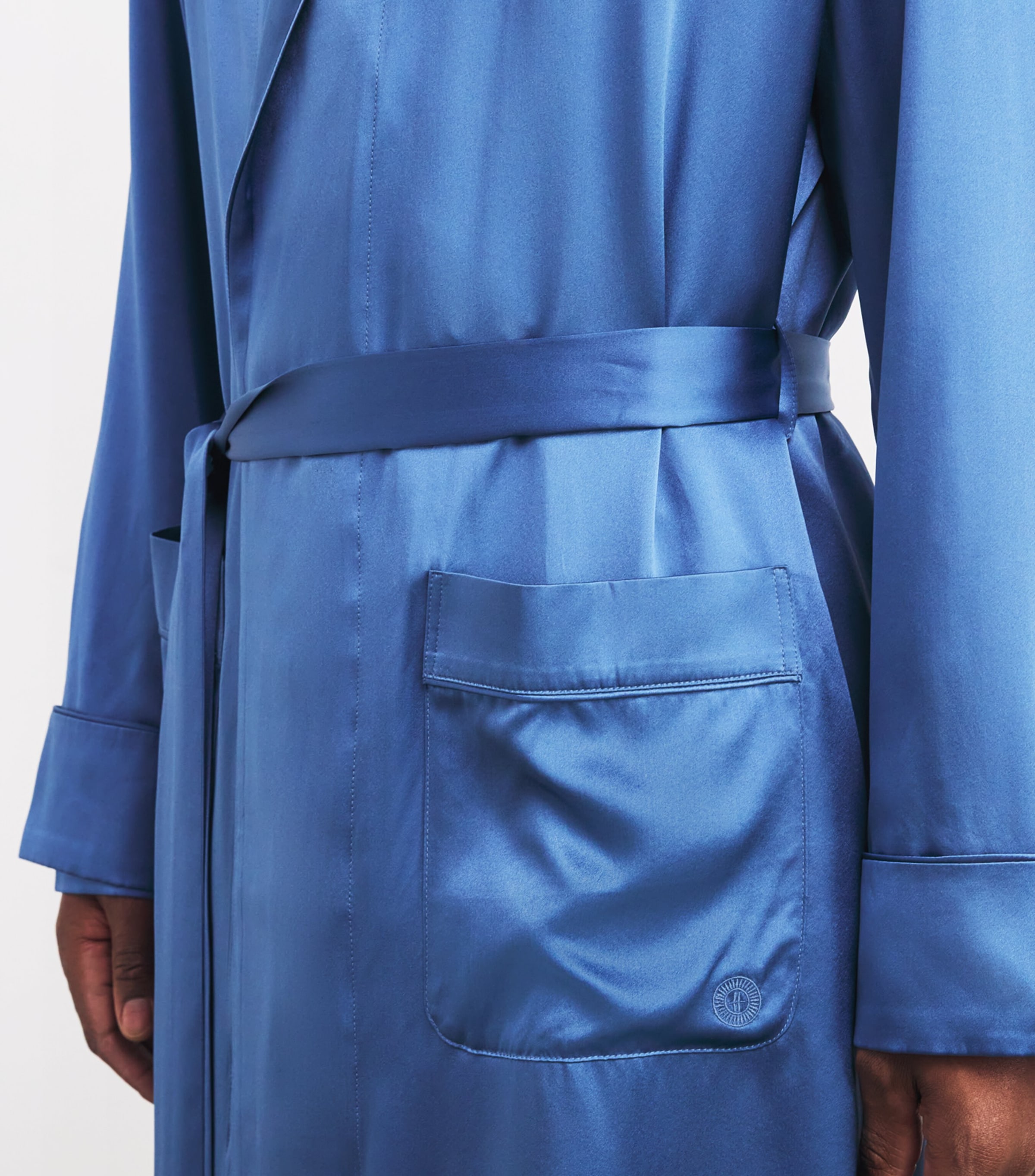 Silk Robe BLUE Image 6