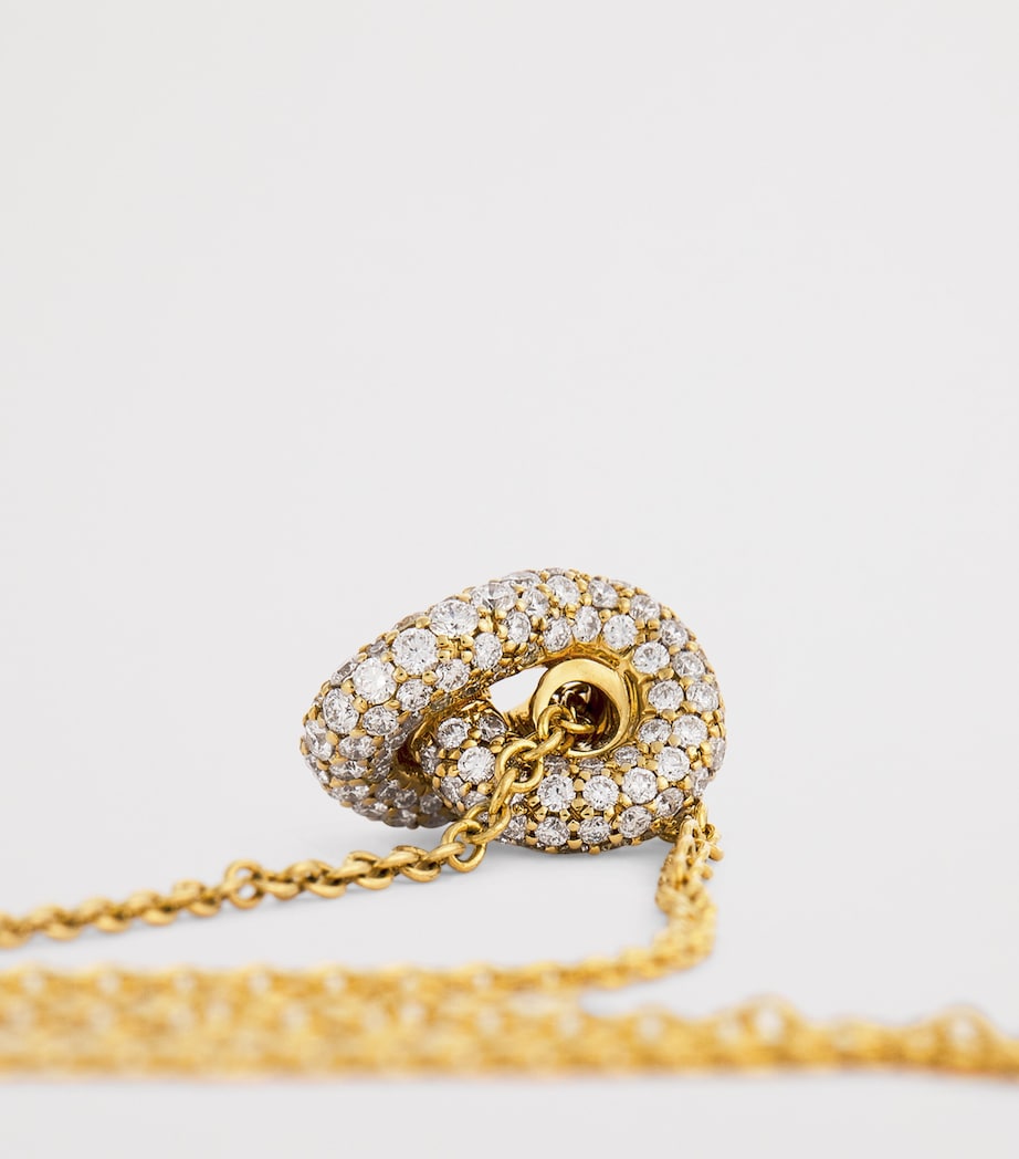 Yellow Gold and Diamond Legacy Knot Necklace YELLOW GOLD Image 4