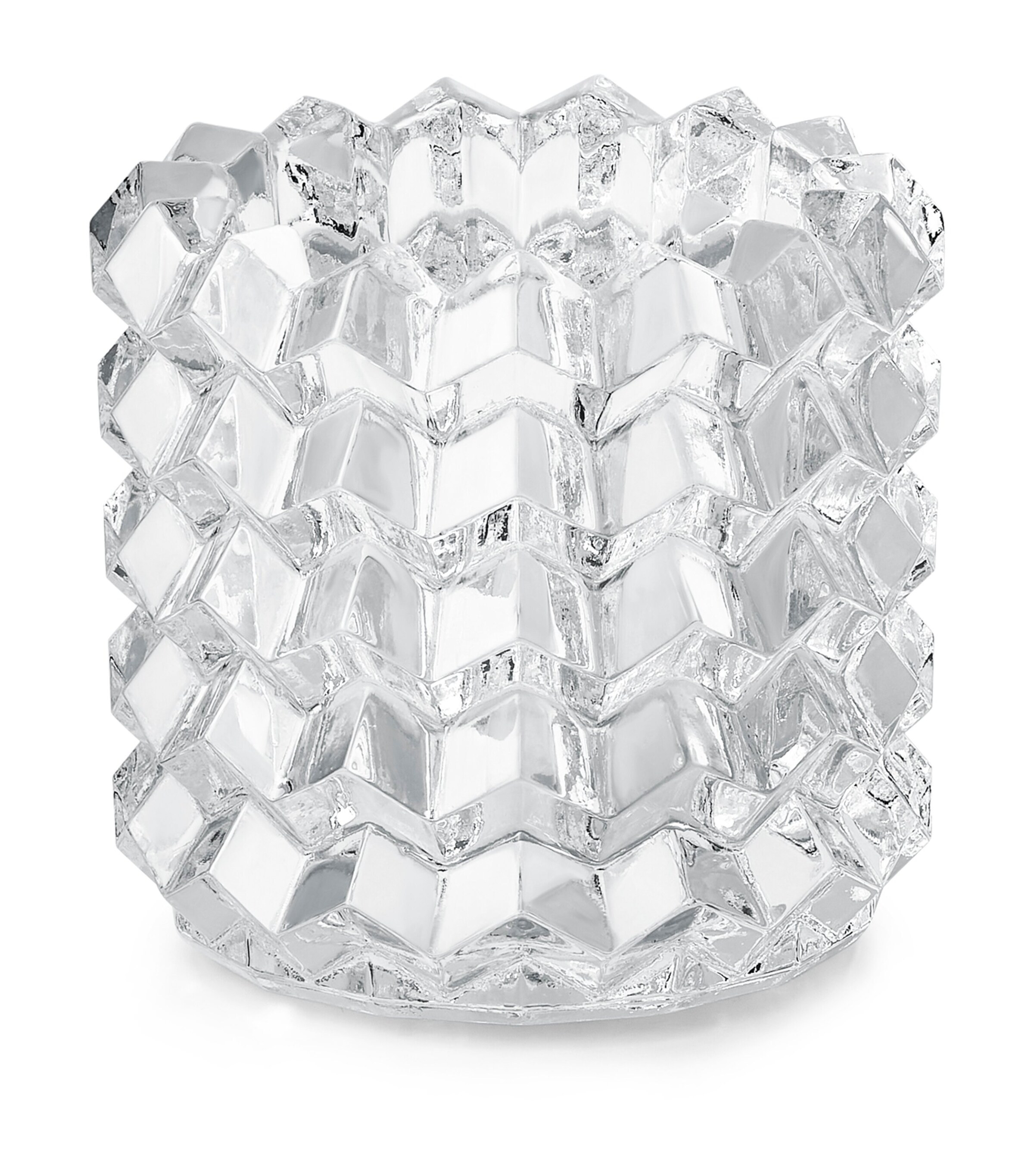 Baccarat Set of 2 Clear Zig Zag Photophore Votives | Harrods US