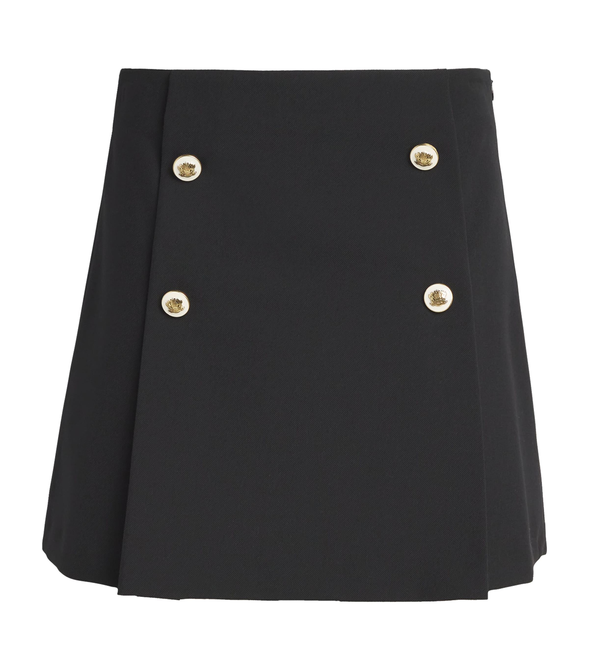 Sandro Button-embellished Mini Skirt In Black