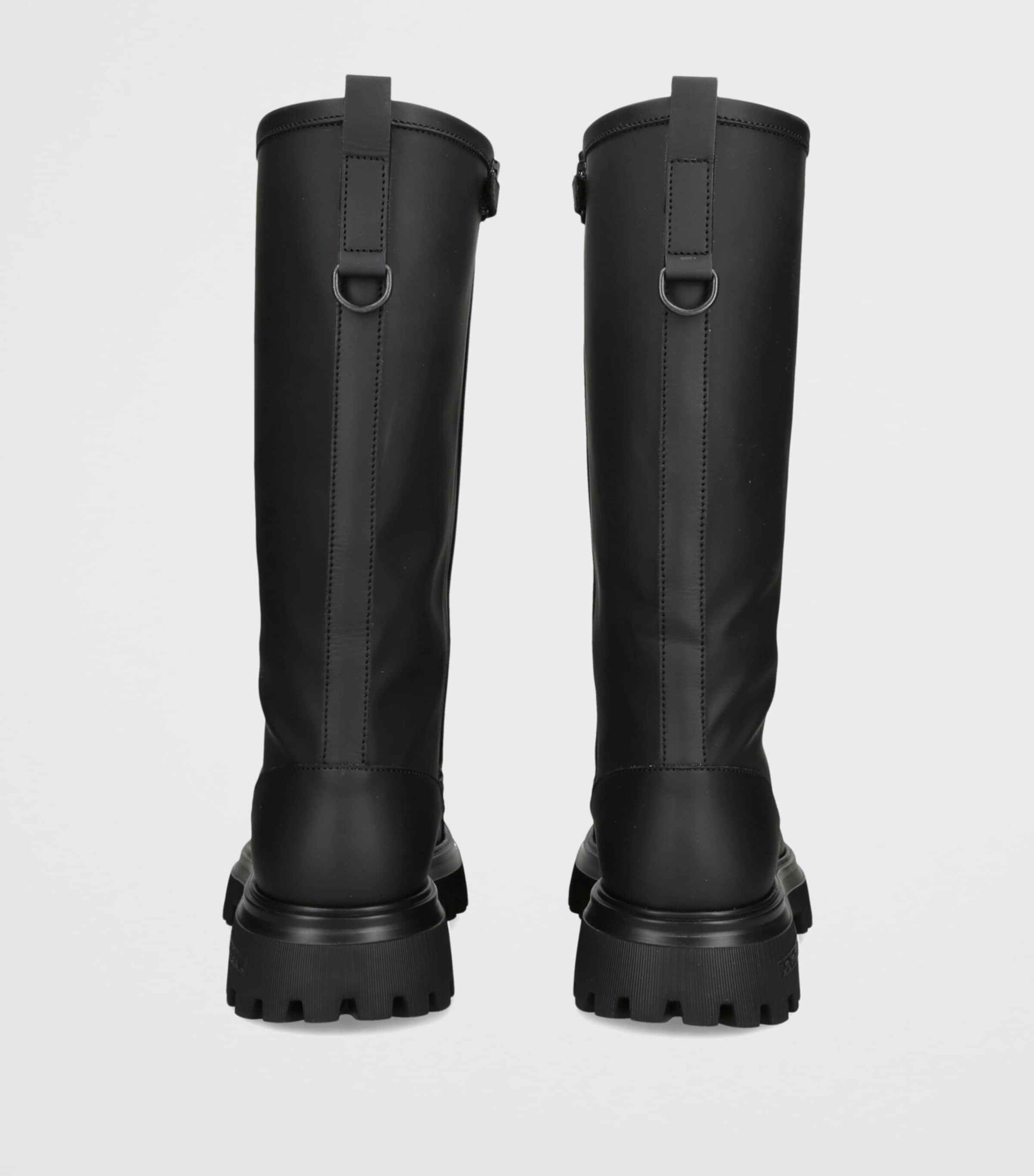 Dolce&Gabbana Kids Leather Knee-High Boots Black Image 3
