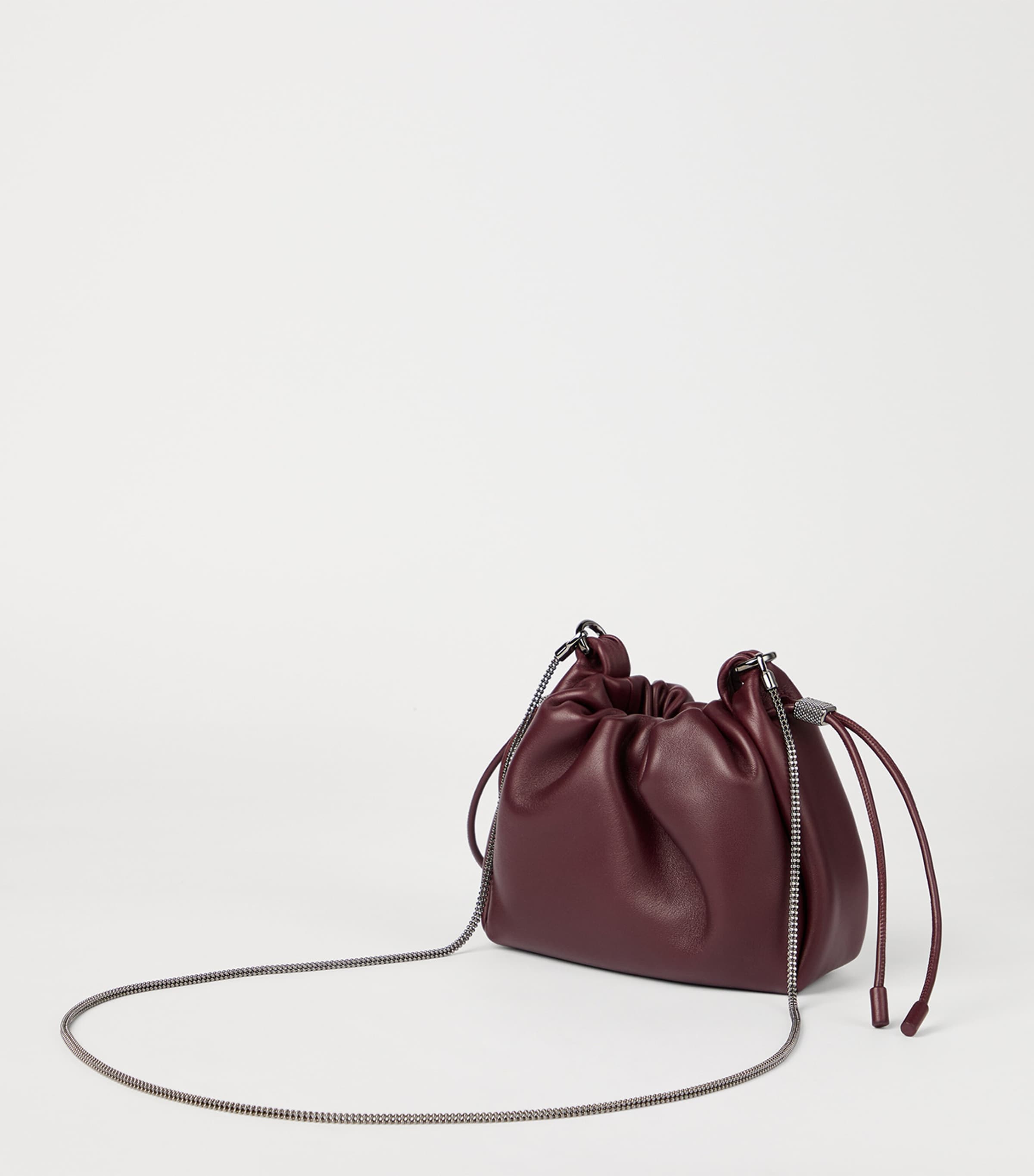 Mini Leather Mellow Bucket Bag C4187 Image 3