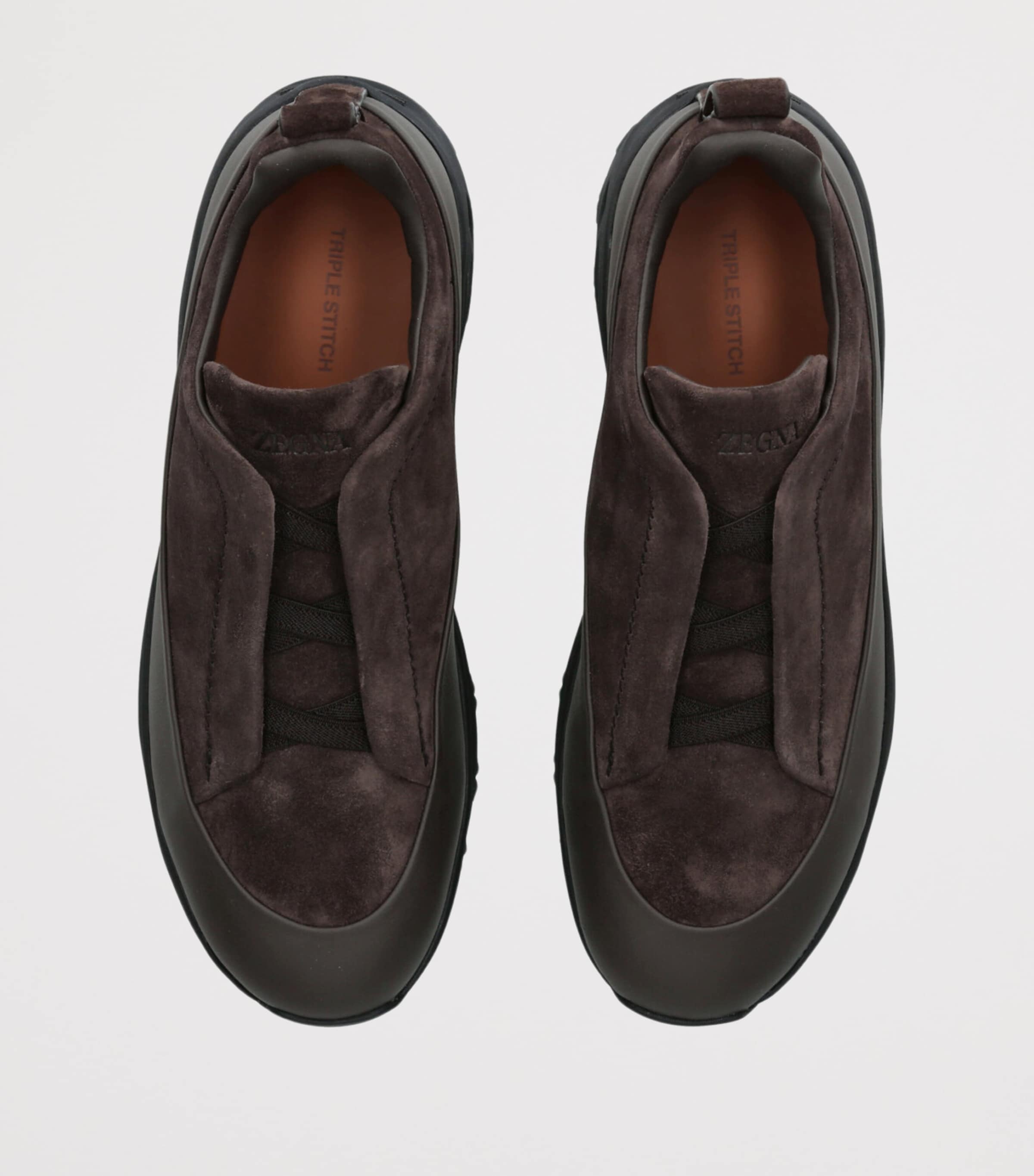 Suede Triple Stitch Monte Sneakers DARK BROWN Image 4