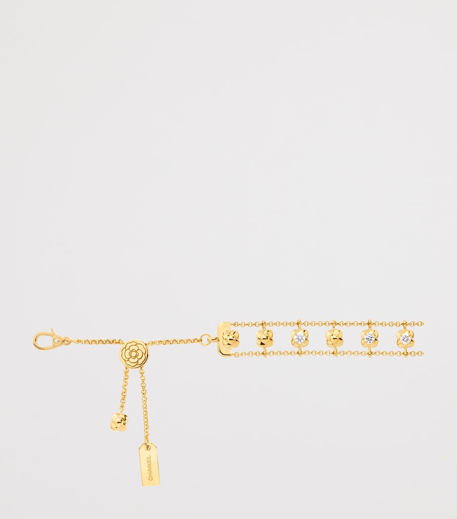 Yellow Gold and Diamond Bouton de Camélia Supple Bracelet YELLOW Image 3