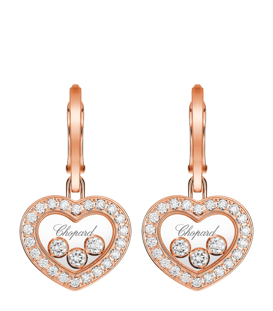 Rose Gold and Diamond Happy Diamonds Earrings 18K ROSE GOLD Image 1