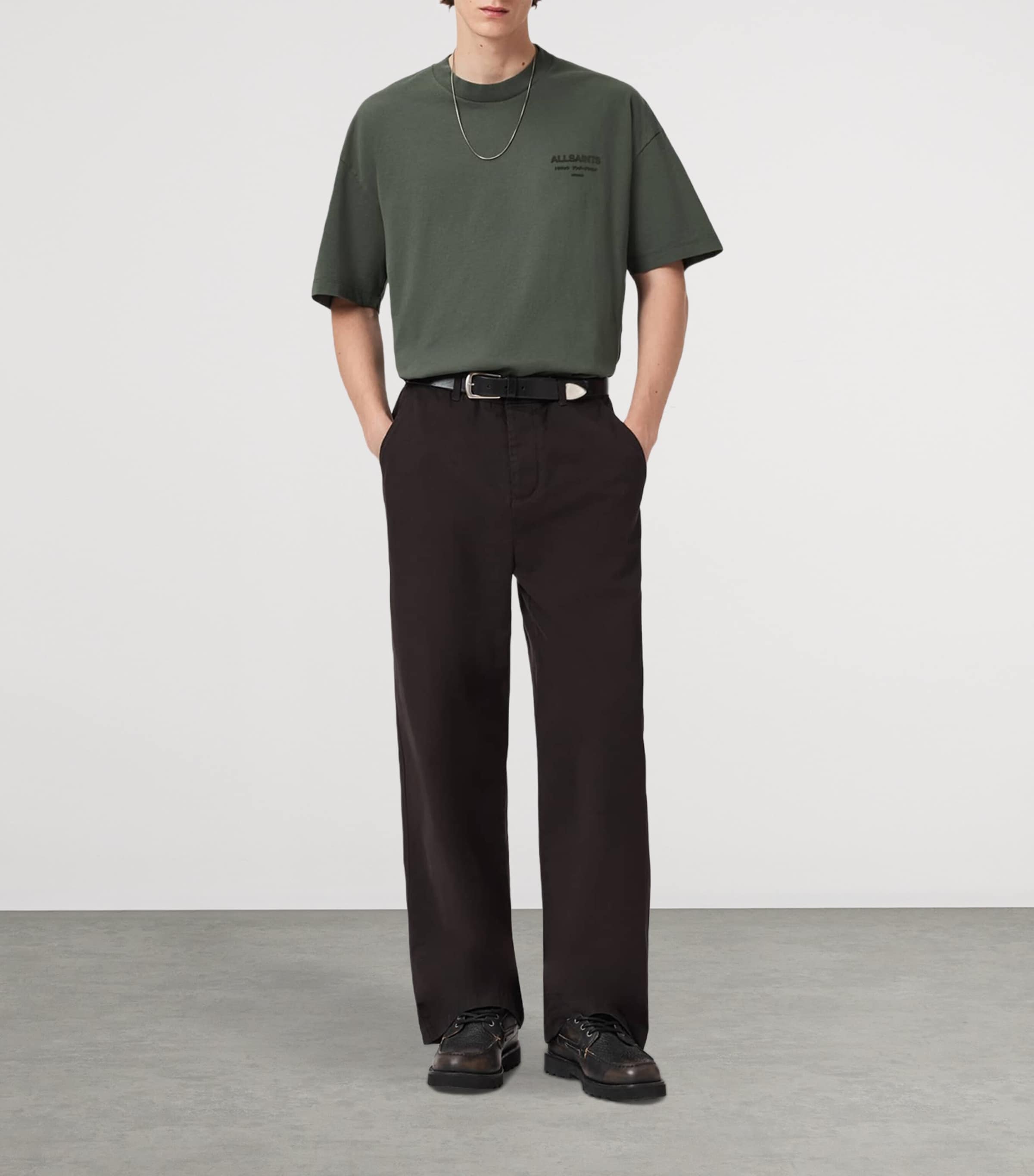 Organic Cotton Xander T-Shirt GARNET GREEN Image 3