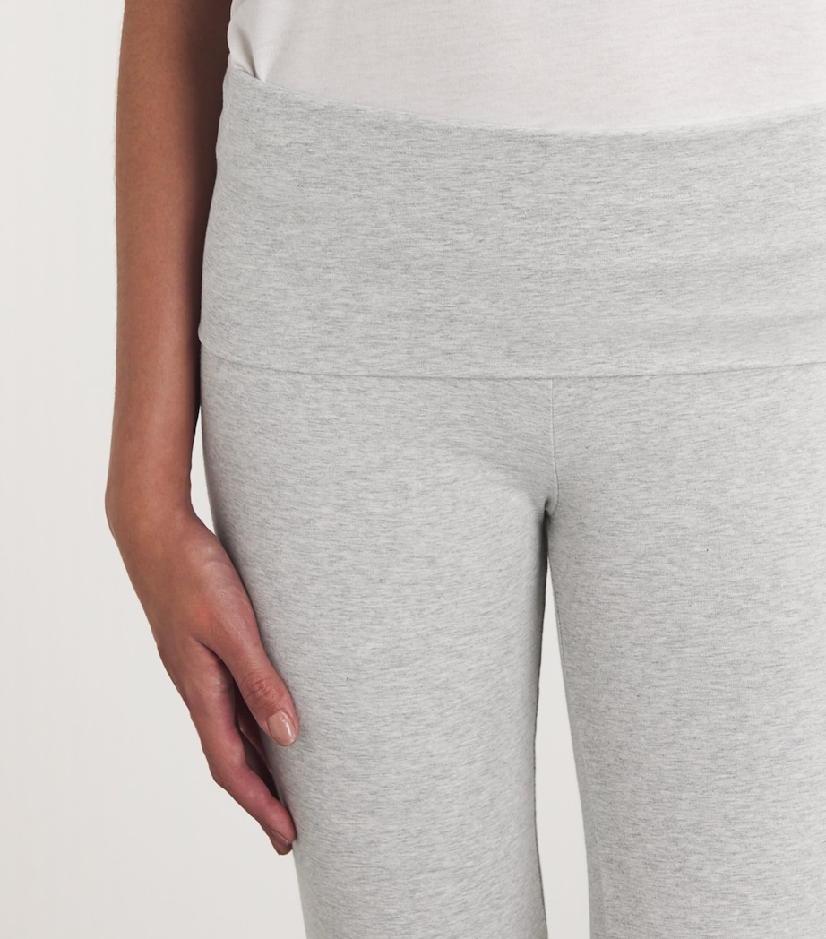 Cotton-Blend Fold-Over Trousers LIGHT HEATHER GREY Image 6