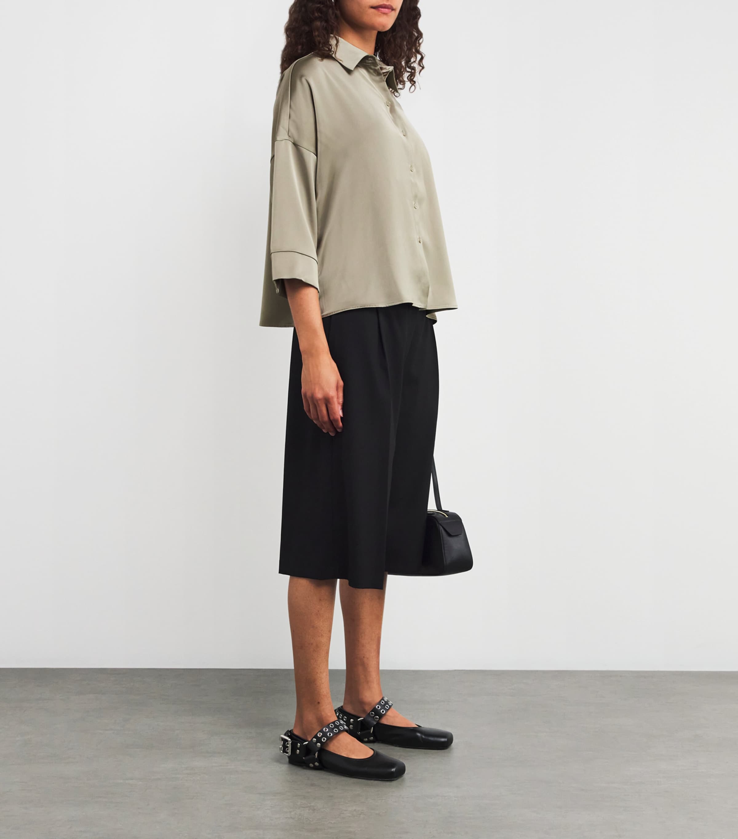 Satin Long-Sleeve Shirt SAGE Image 2