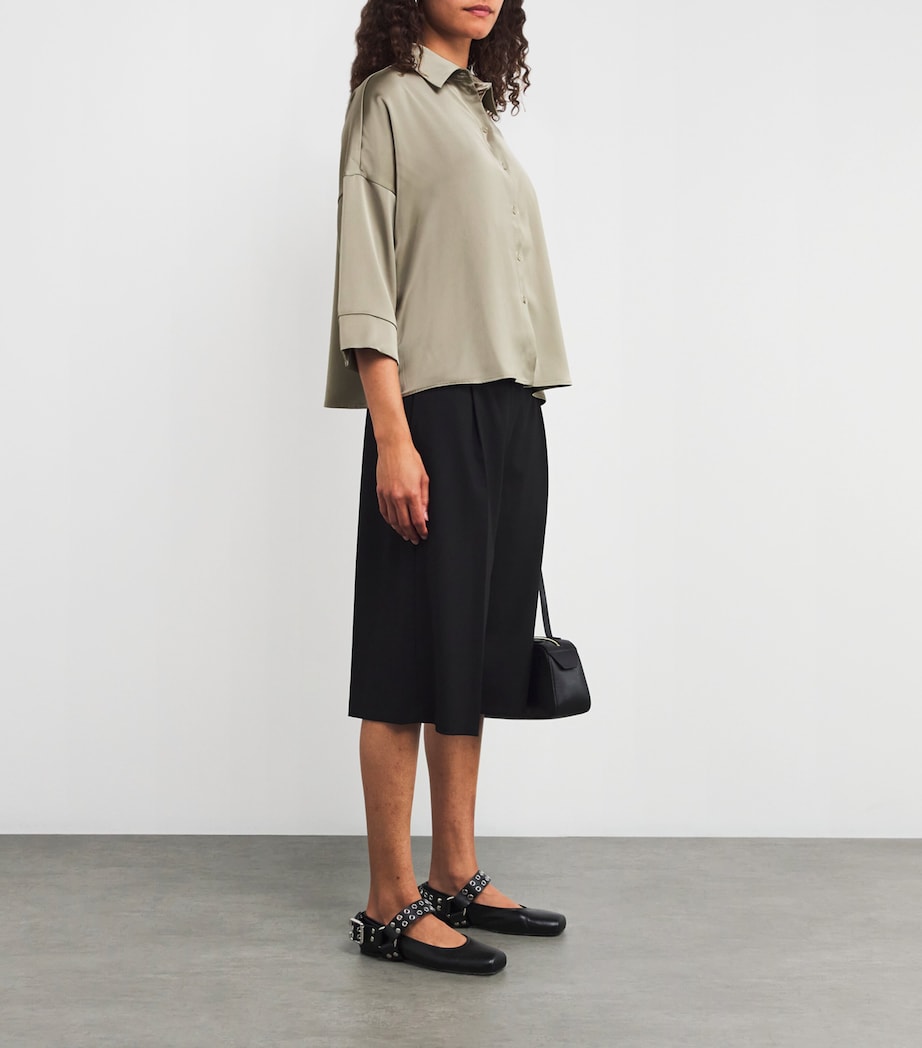 Satin Long-Sleeve Shirt SAGE Image 2