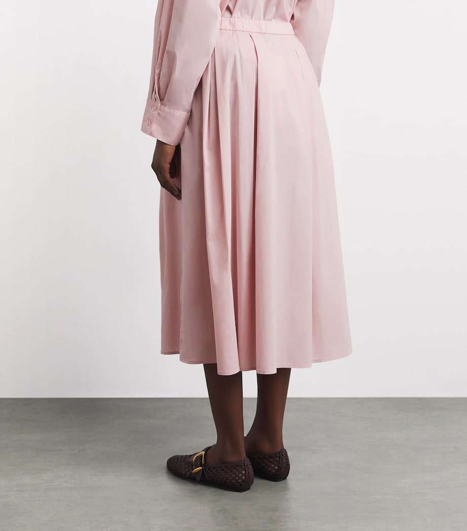 Stylein Womens Cotton-Blend Jorina Midi Skirt Off Pink Image 5
