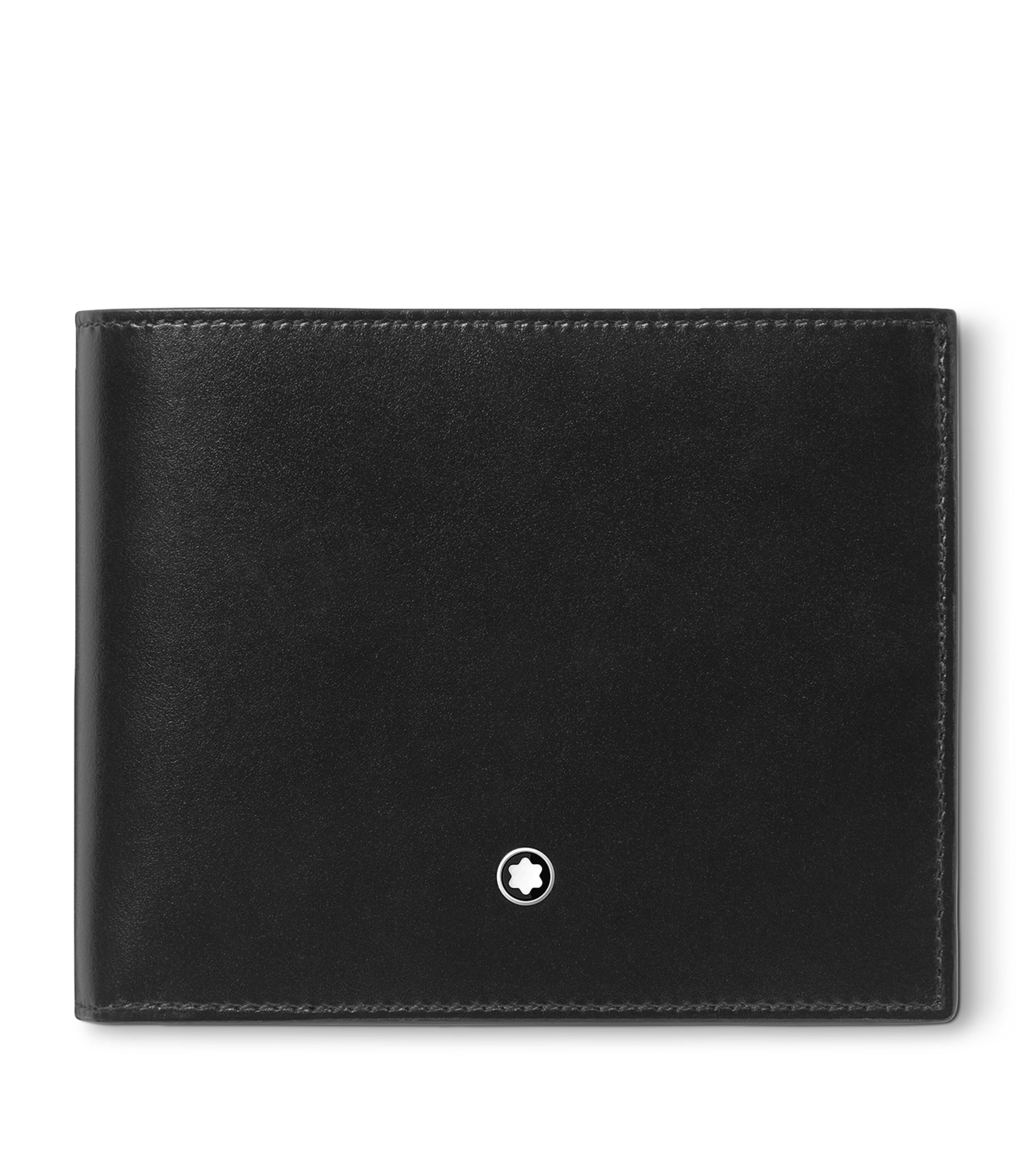 Shop Montblanc Leather Meisterstück 10cc Wallet In Black