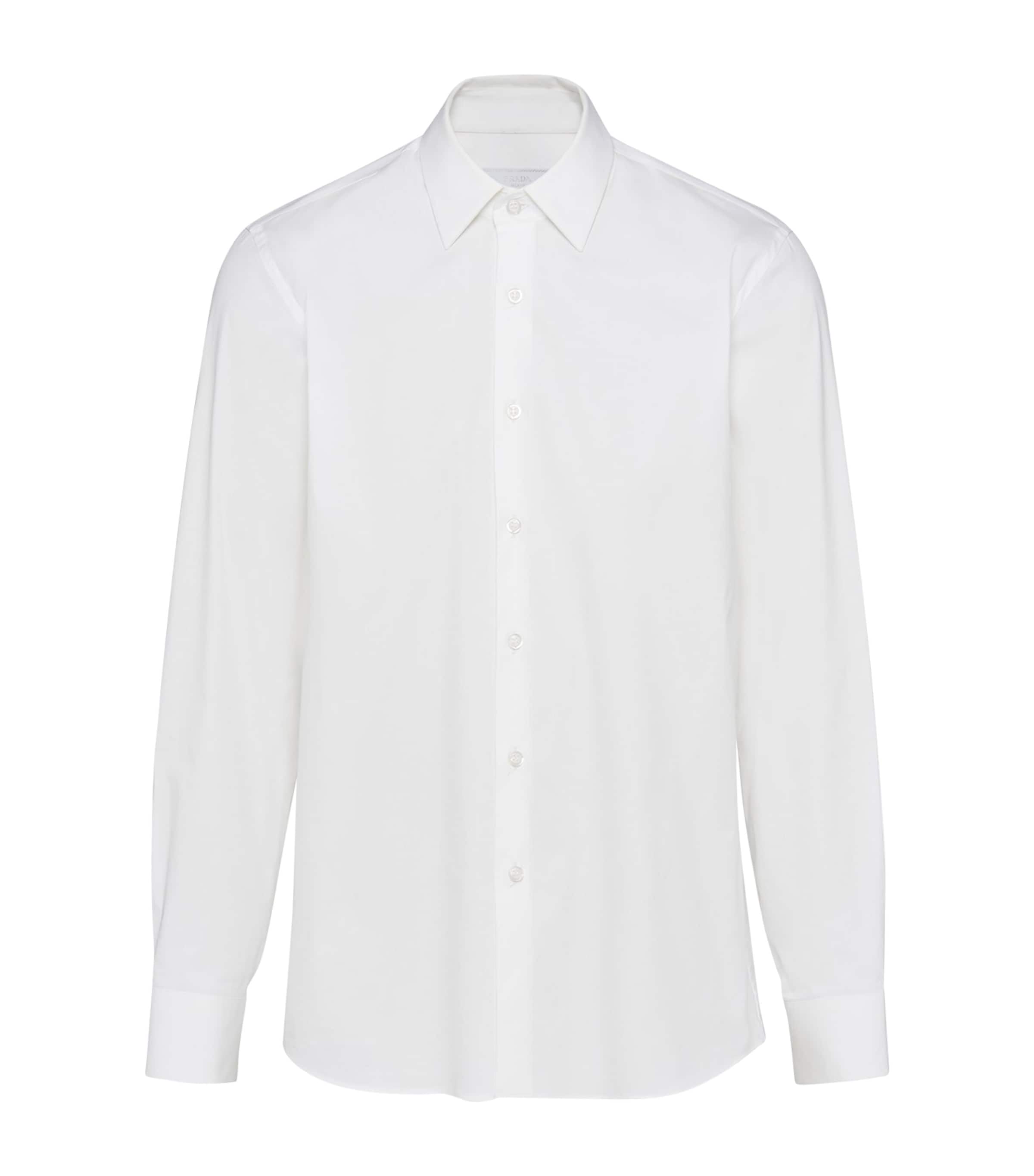Prada White Stretch-Cotton Shirt | Harrods UK