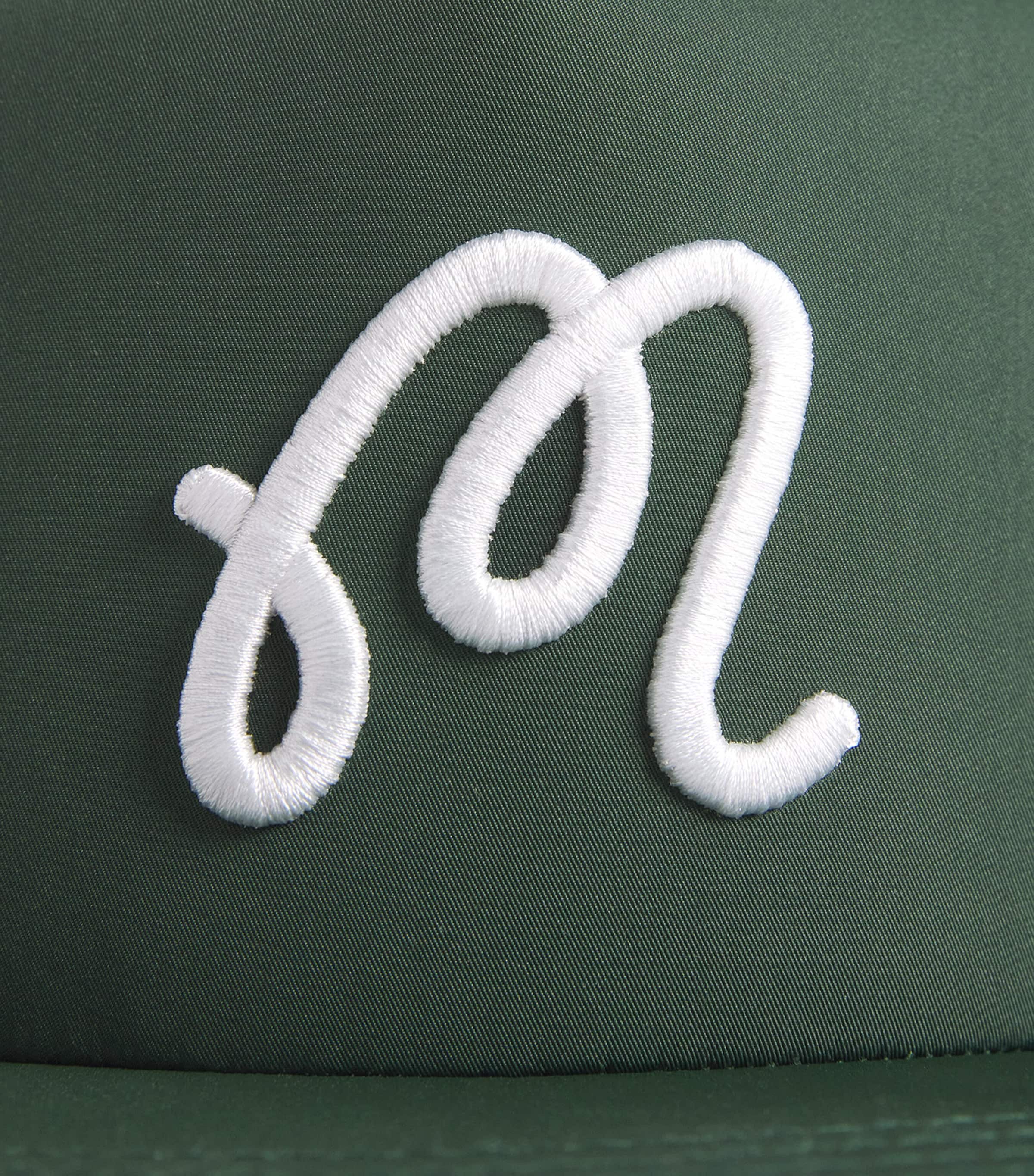 Malbon Golf Embroidered M Snapback Cap Forest Image 4