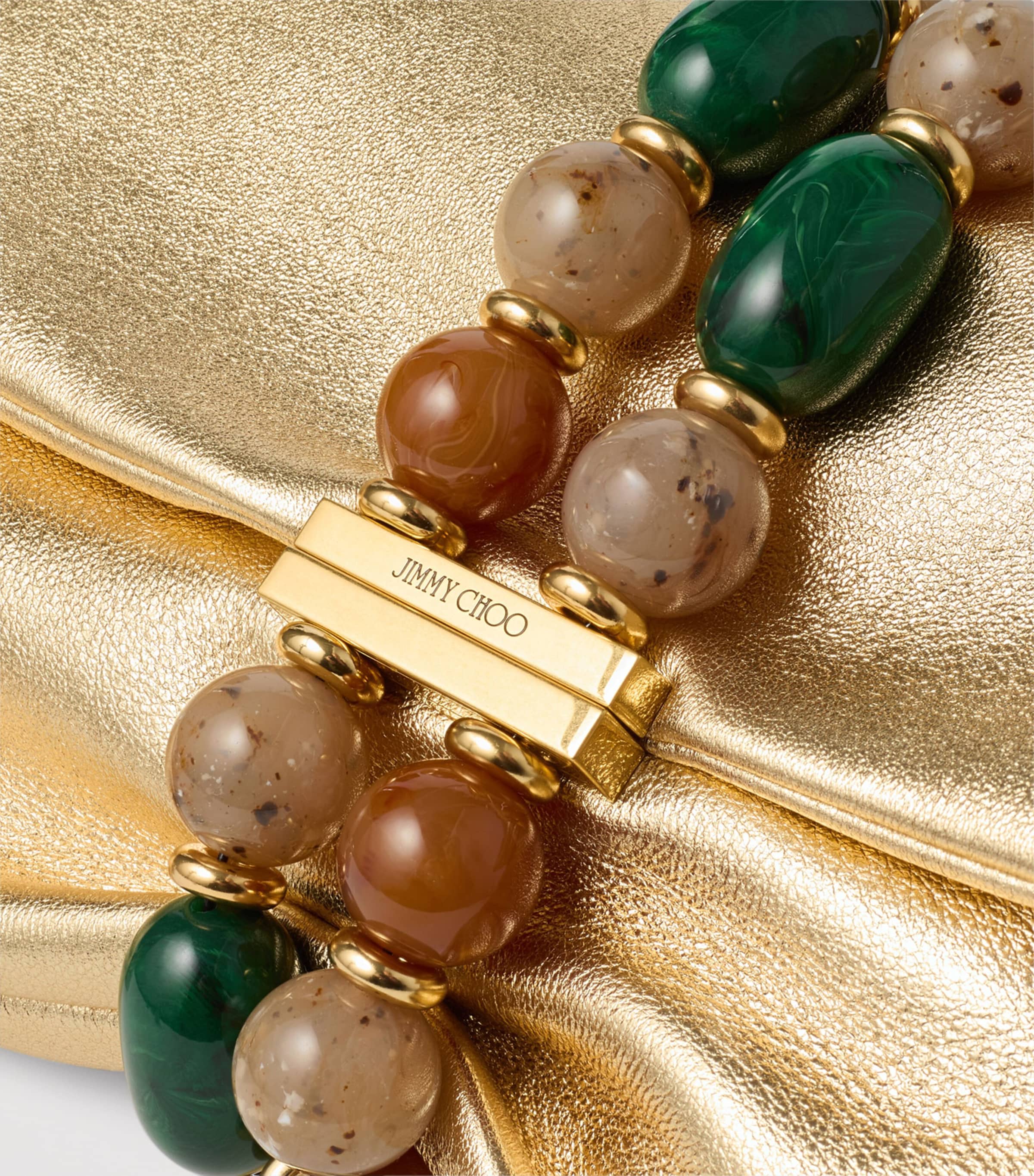 Jimmy Choo Zandra Lambskin Clutch Bag Gold/multi/gold Image 5