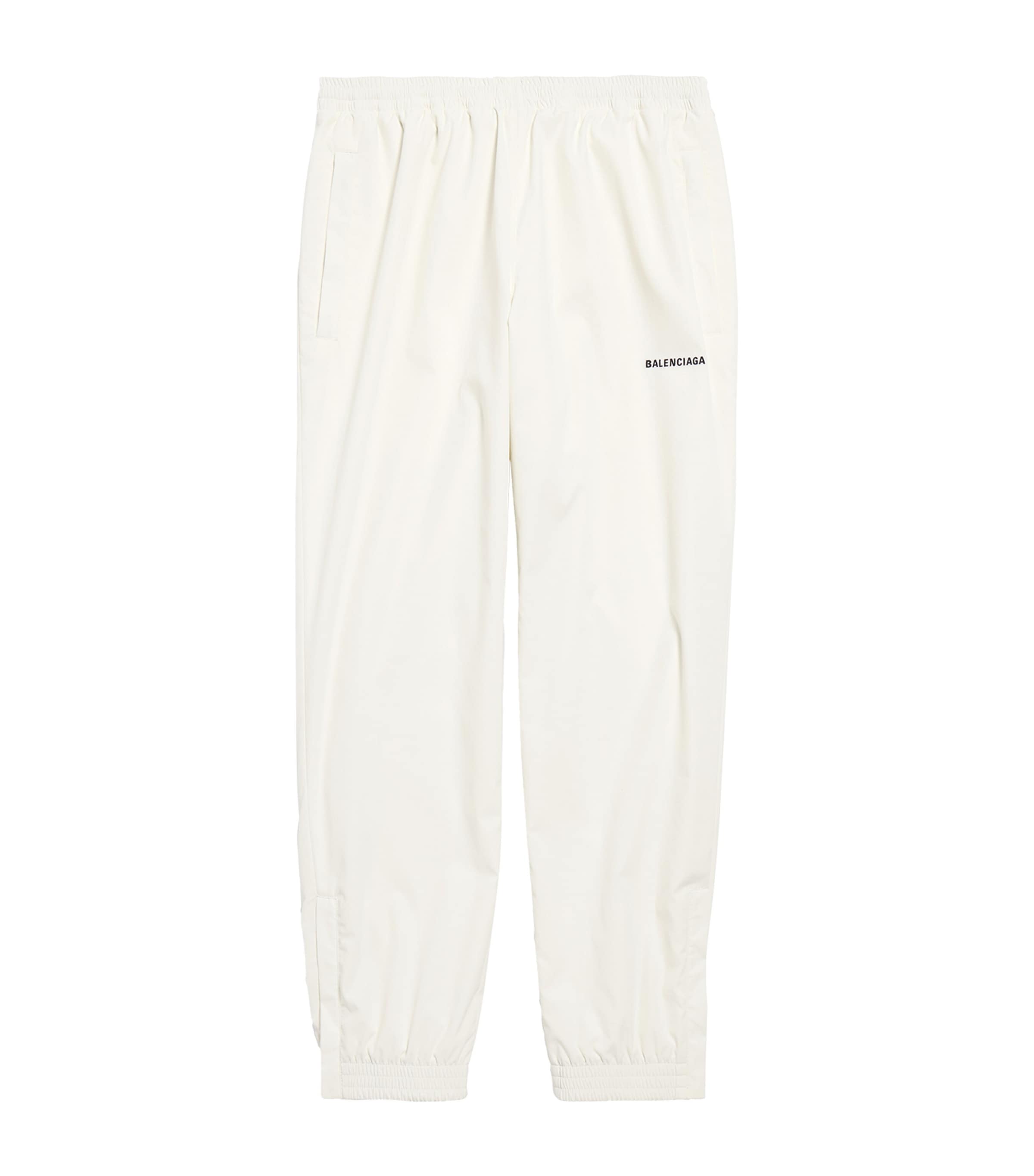 Balenciaga Logo Track Pants In White