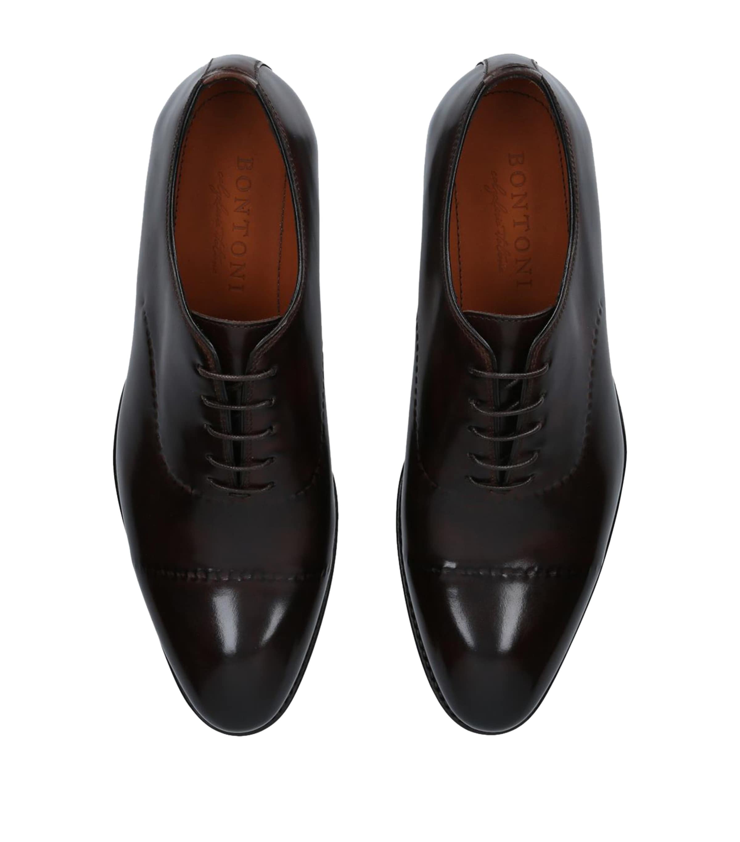 Leather Vittorio Oxford Shoes DARK BROWN Image 4