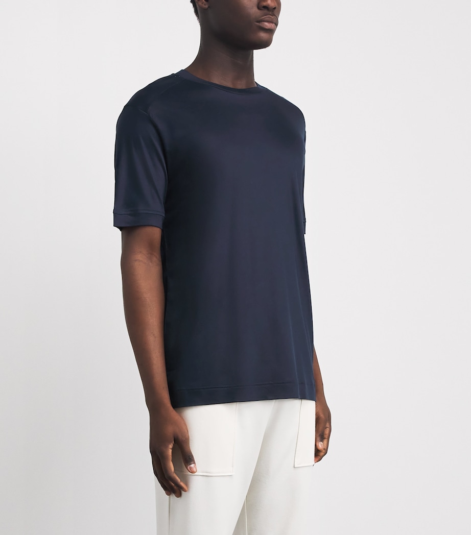 Zimmerli Mens Sustainable Luxury T-Shirt Navy Image 4