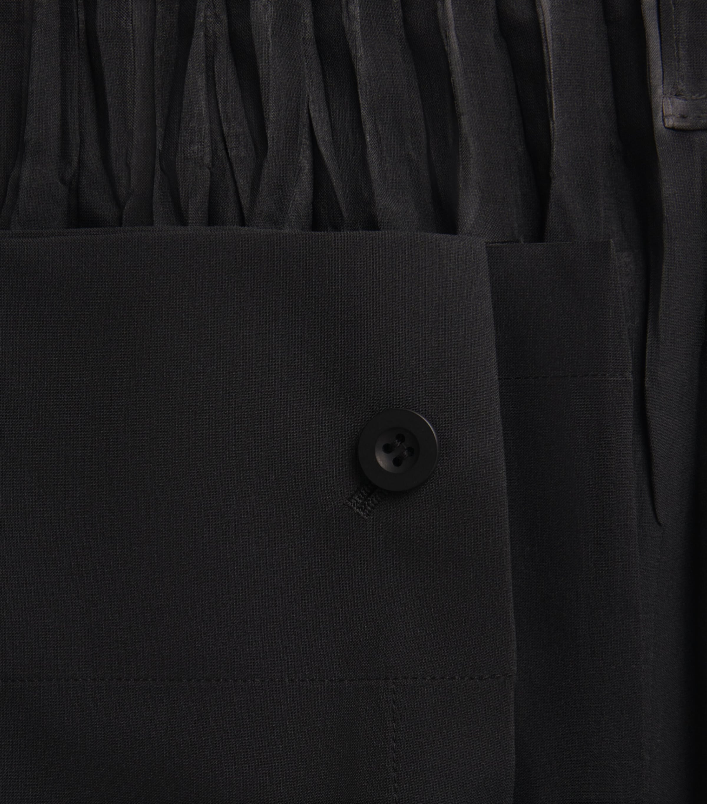 IM MEN Mens Waft Wide-Leg Trousers Black Image 6