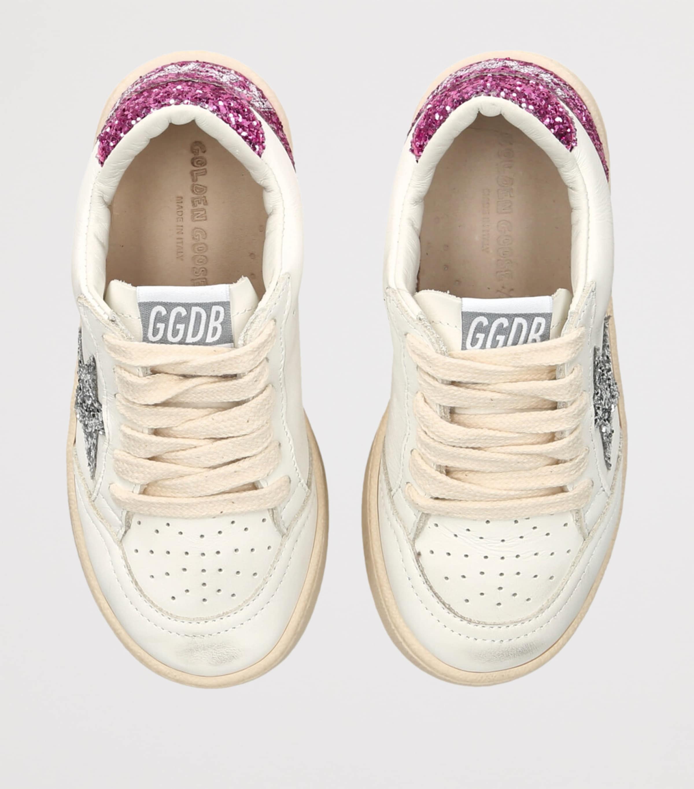 Leather Ball Star Sneakers FUSHIA CMB Image 4