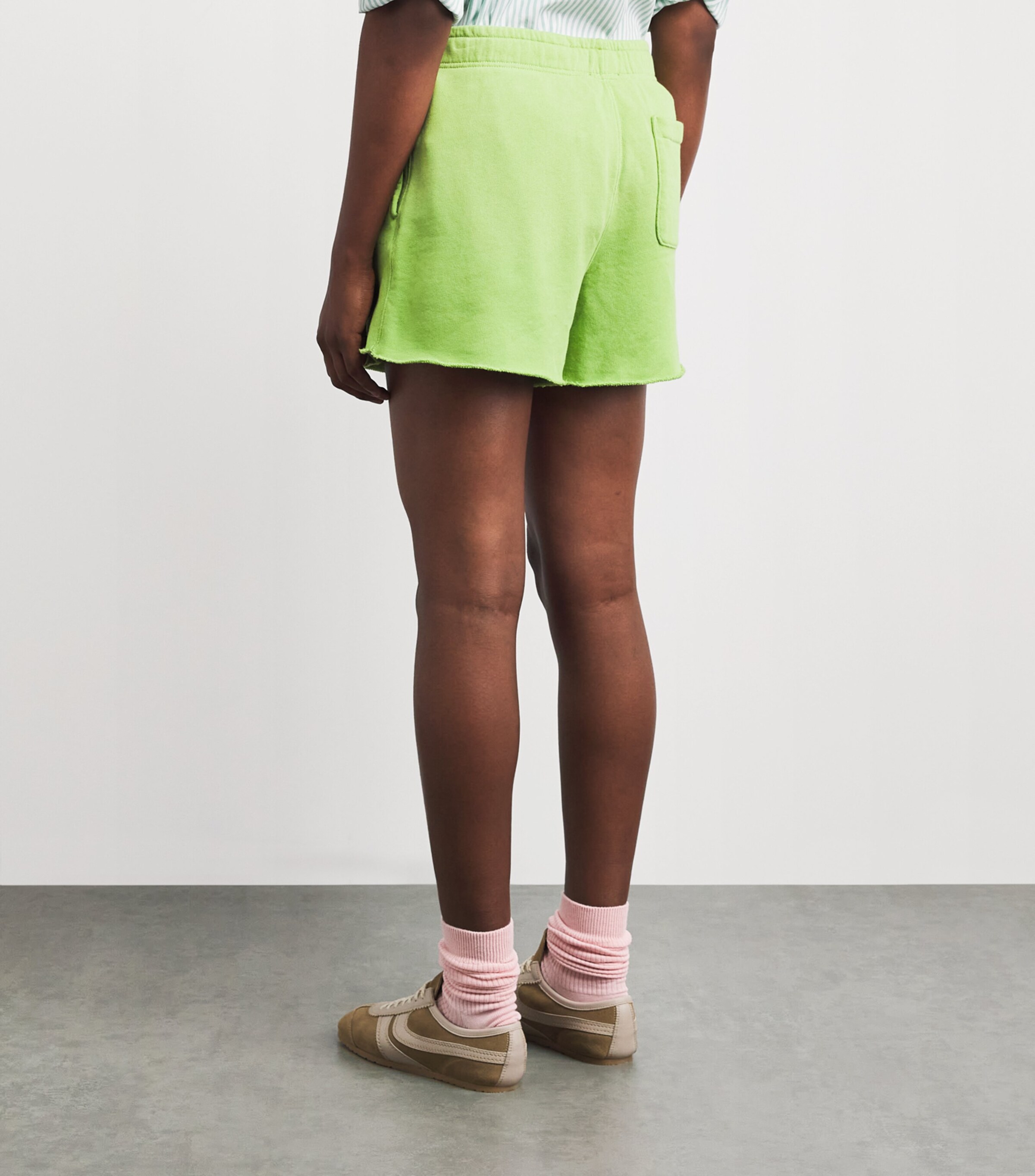 Polo Ralph Lauren Womens Fleece Cut-Off Shorts Parakeet Green Image 5