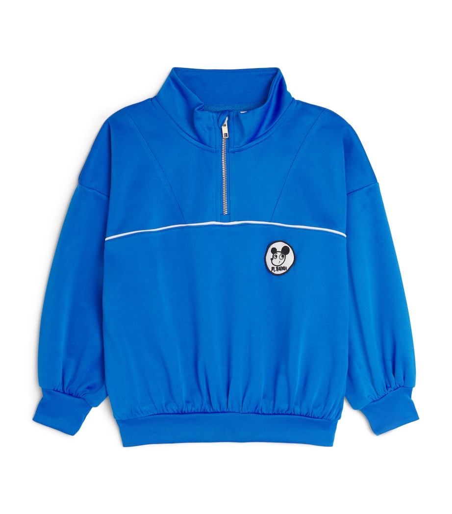 Technical Ritzratz-Patch Quarter-Zip Sweatshirt (3-11 Years) BLUE Image 1