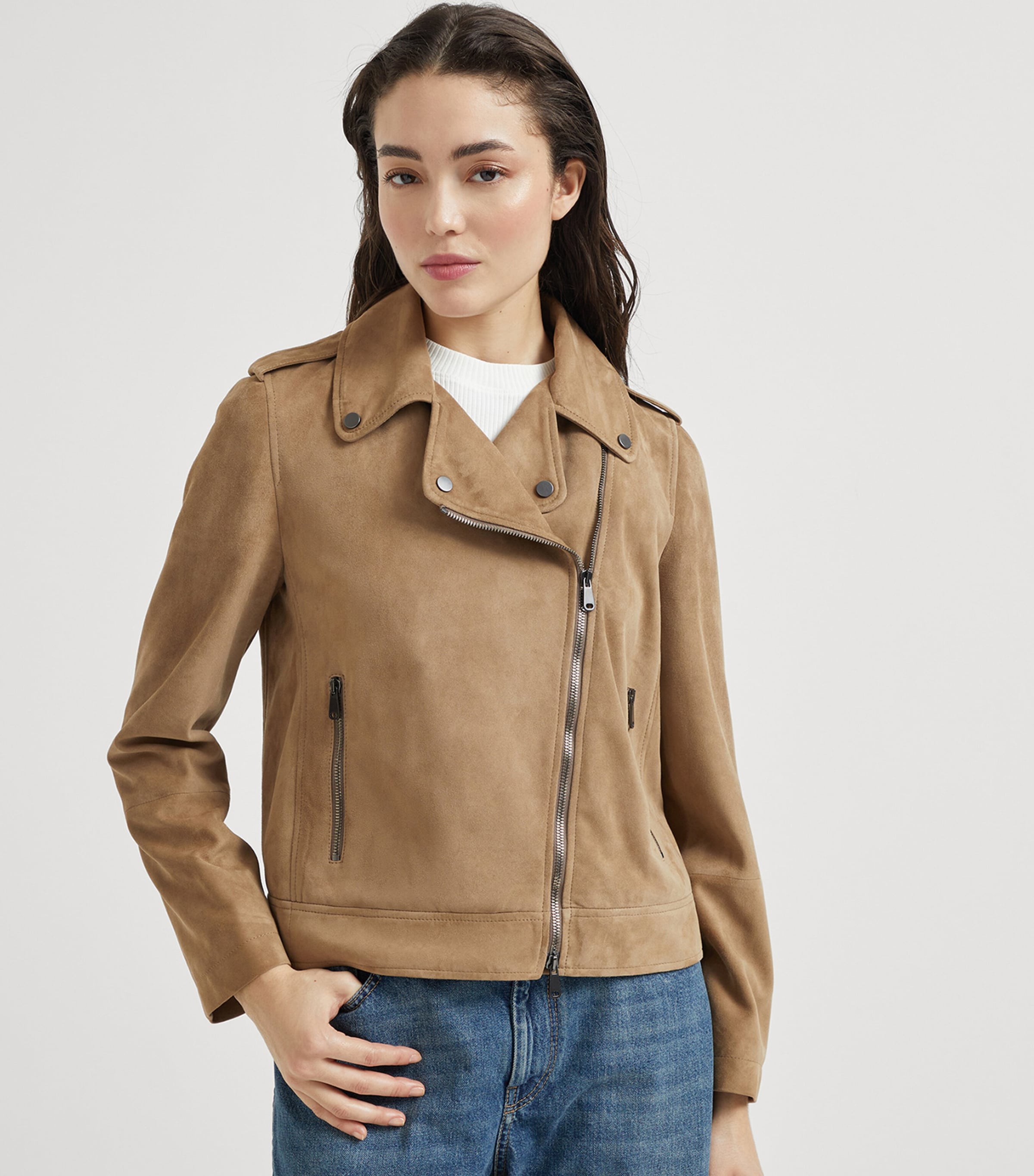 Suede Biker Jacket C6340 Image 2