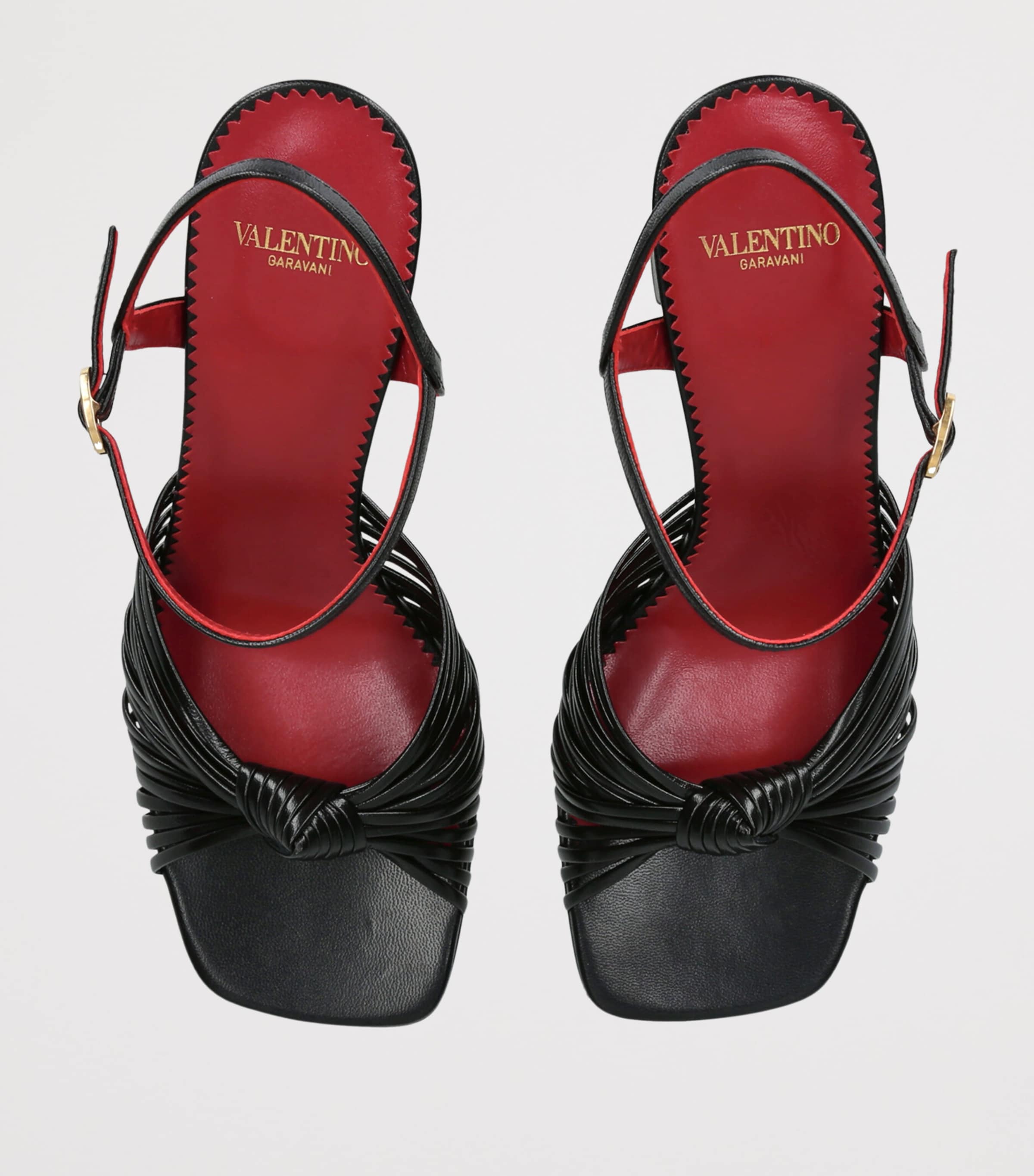 Valentino Garavani Leather Annet Heeled Sandals 90 Black Image 4