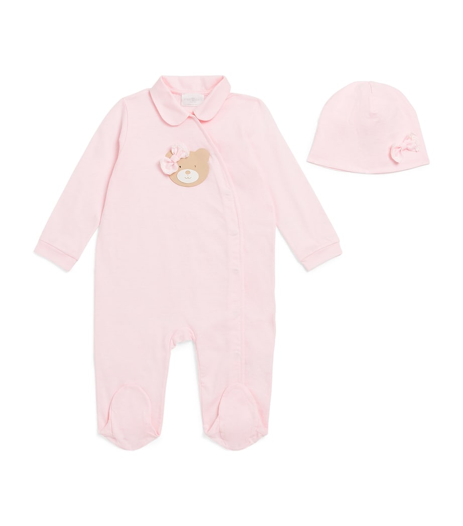 Cotton Bear All-In-One and Hat Gift Set (3-9 Months) YXJ BABY PINK Image 1