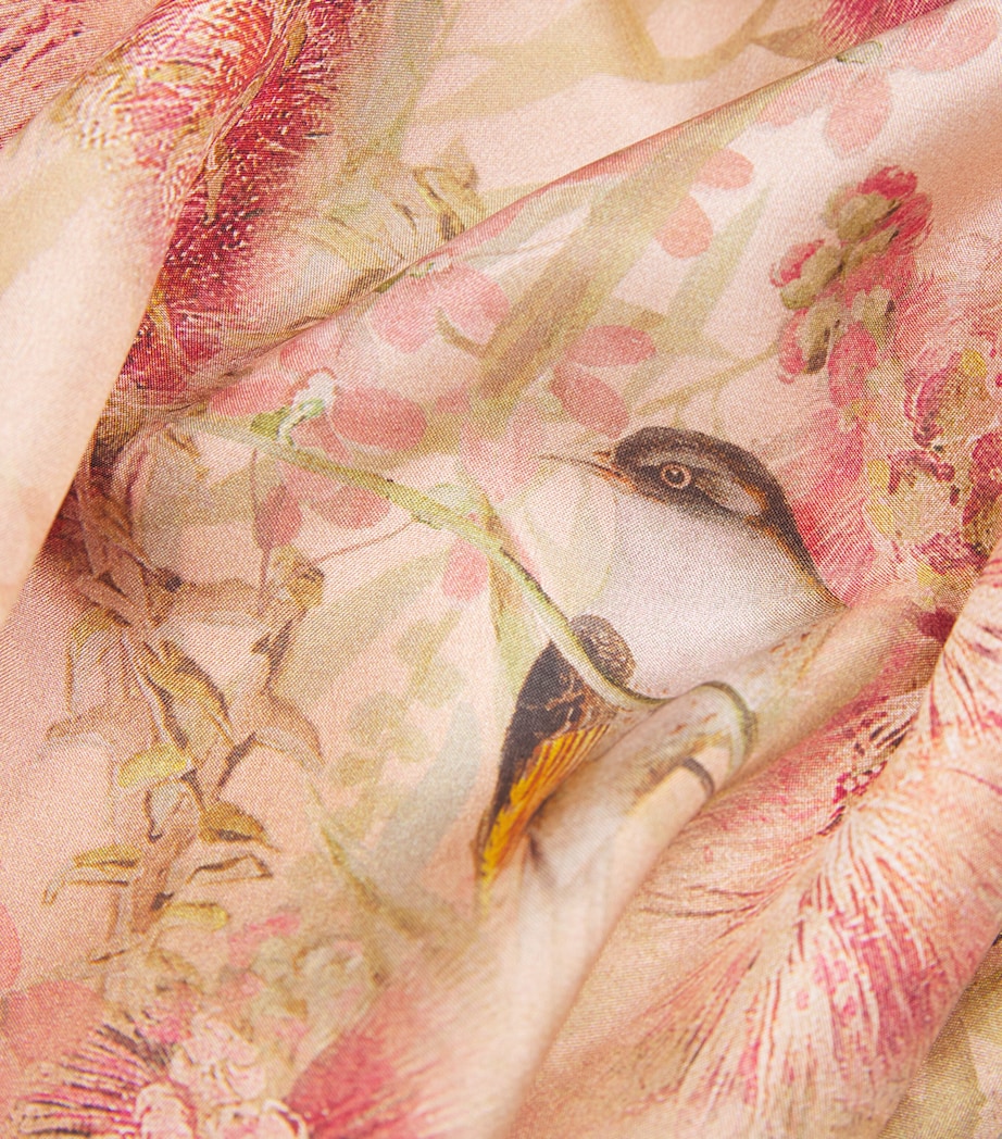 Silk Cascadian Tunic Top PNKBOTFLO PINK B/F Image 5