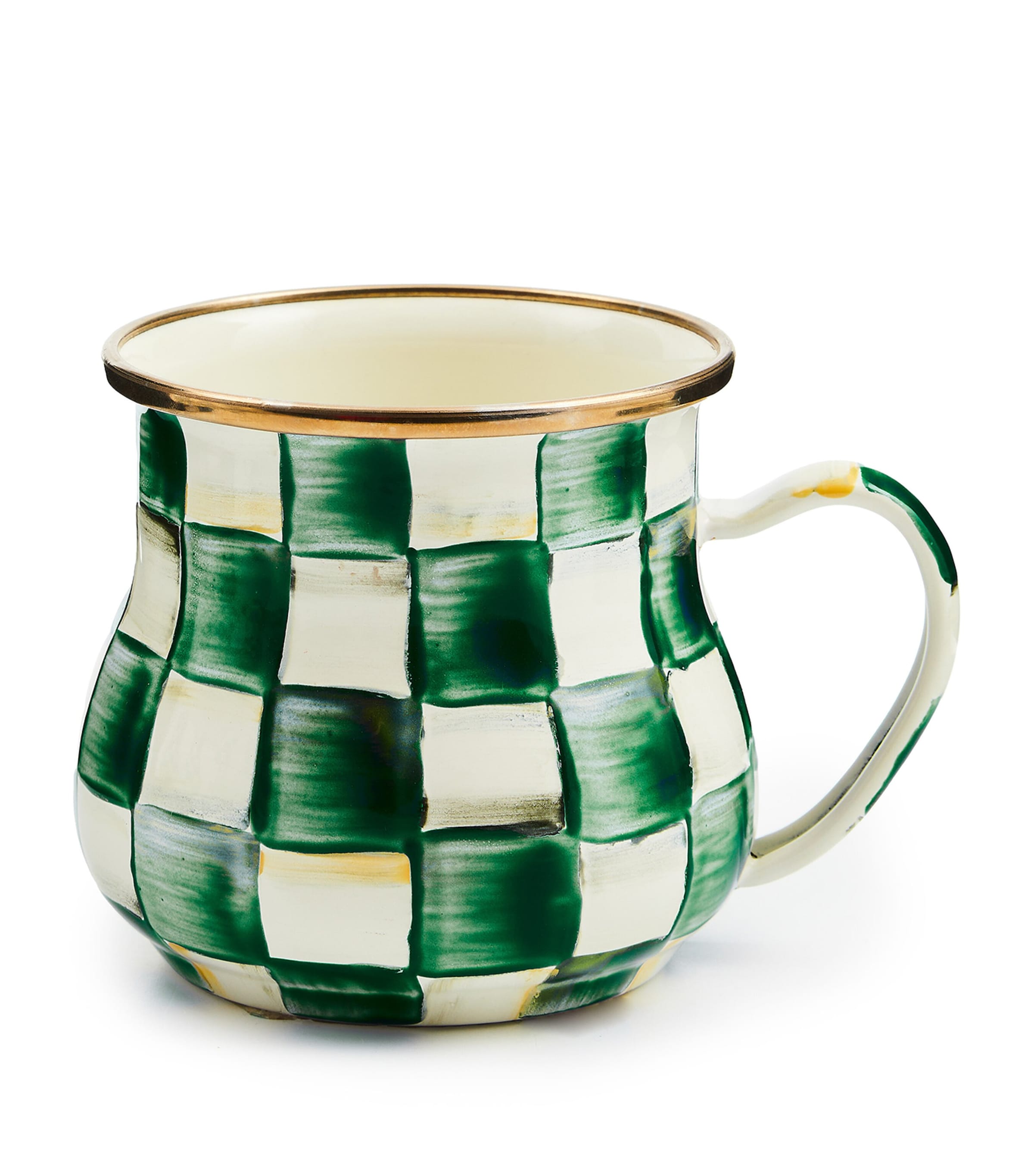 Mackenzie-childs Emerald Check Mug
