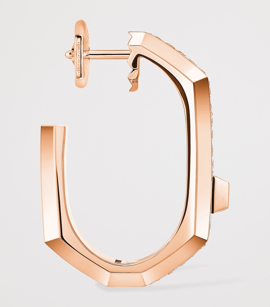 Messika Modernist Medium Rose Gold and Diamond Single Hoop Earring (0.30ct) Pink Gold Image 3