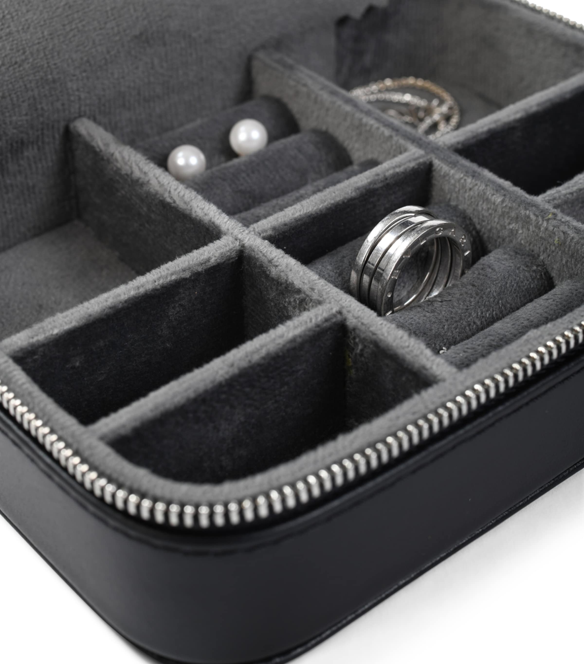 Buben & Zorweg Leather Roma Jewellery Case Black Image 3