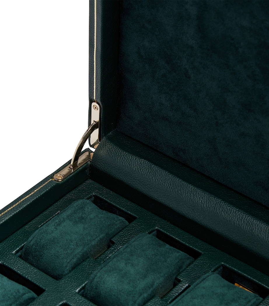 Vegan Leather 10-Piece Watch Box GREEN Image 2