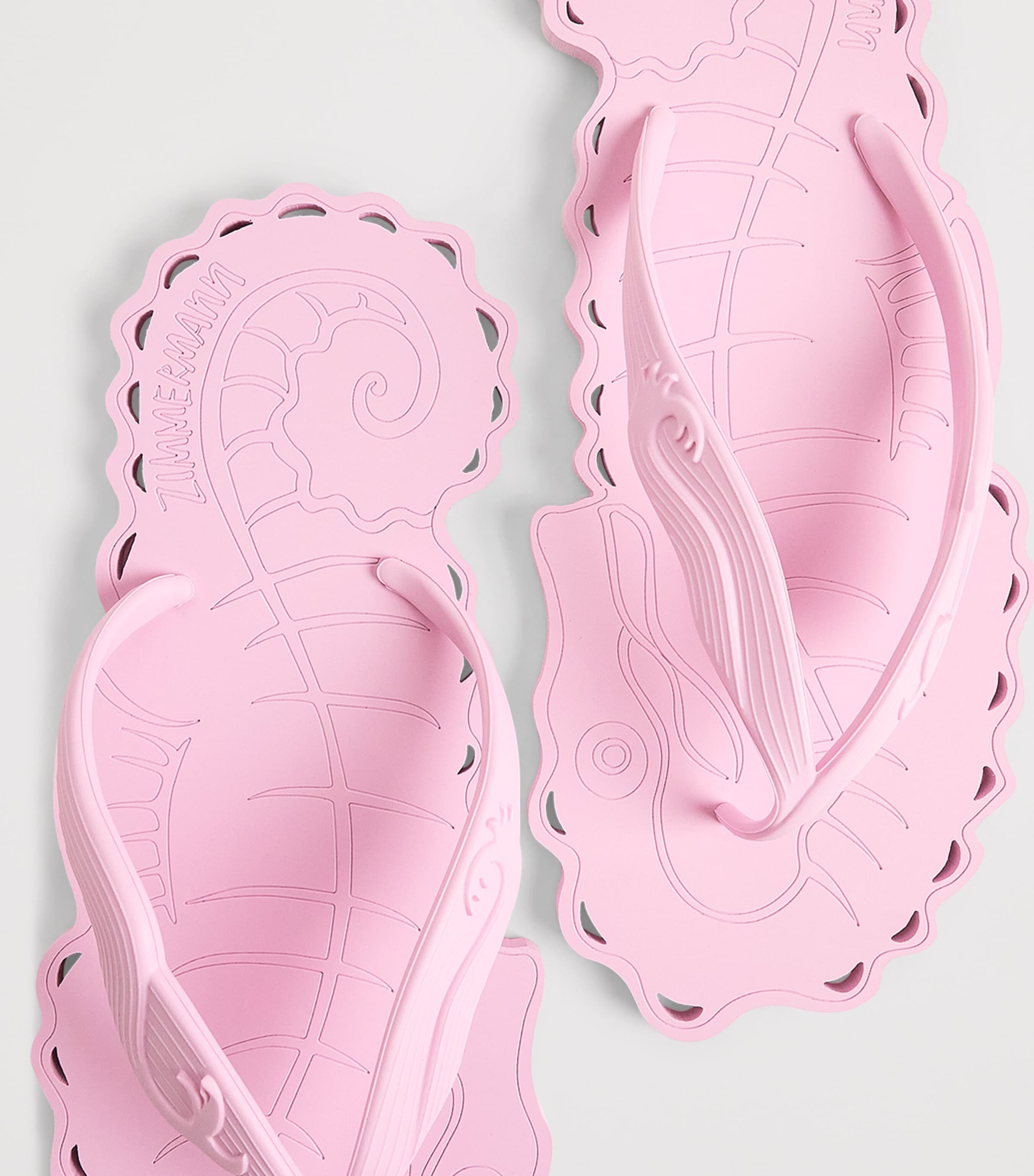 Zimmermann Seafoam Flip Flops Bubble Gum Image 5