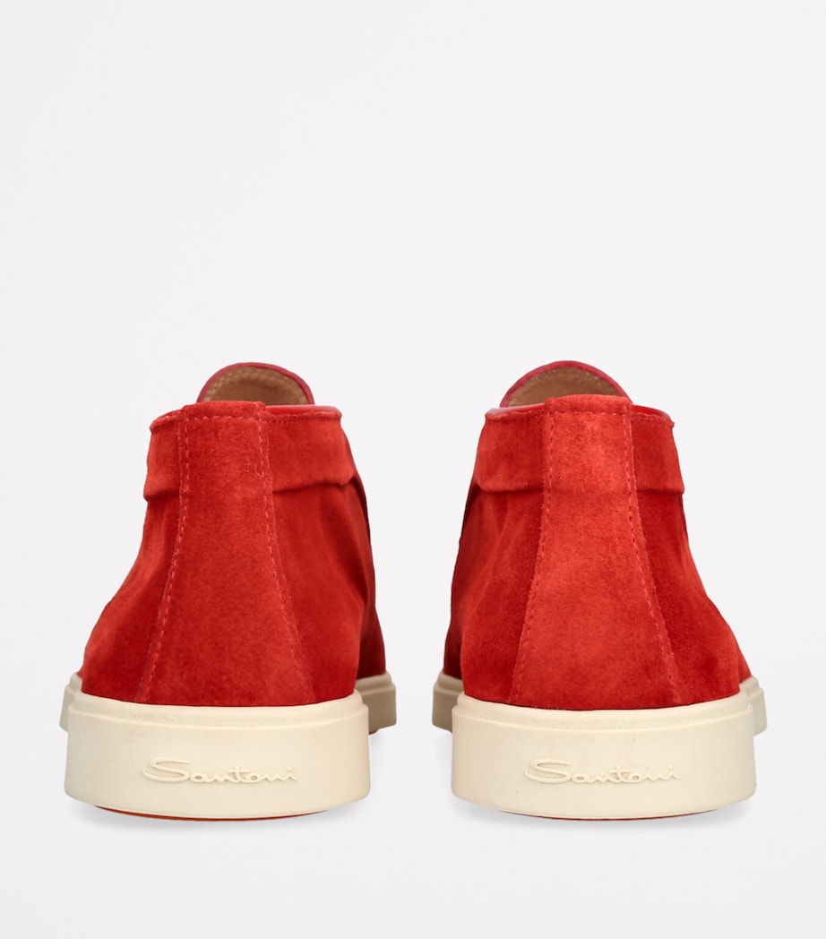 Suede Andvari Ankle Boots RED Image 2
