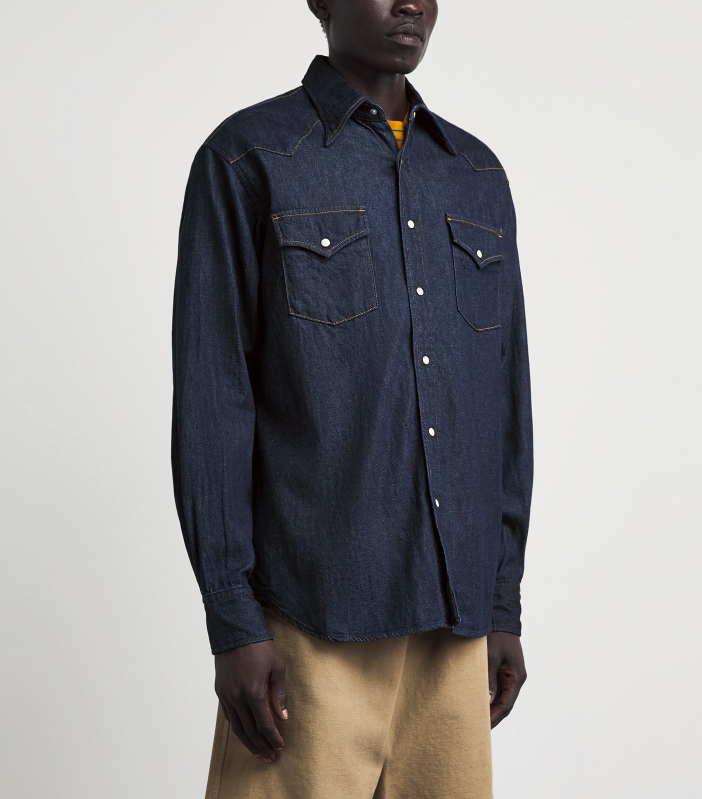 Kapital Mens Huskey Western Denim Shirt Idg Image 4