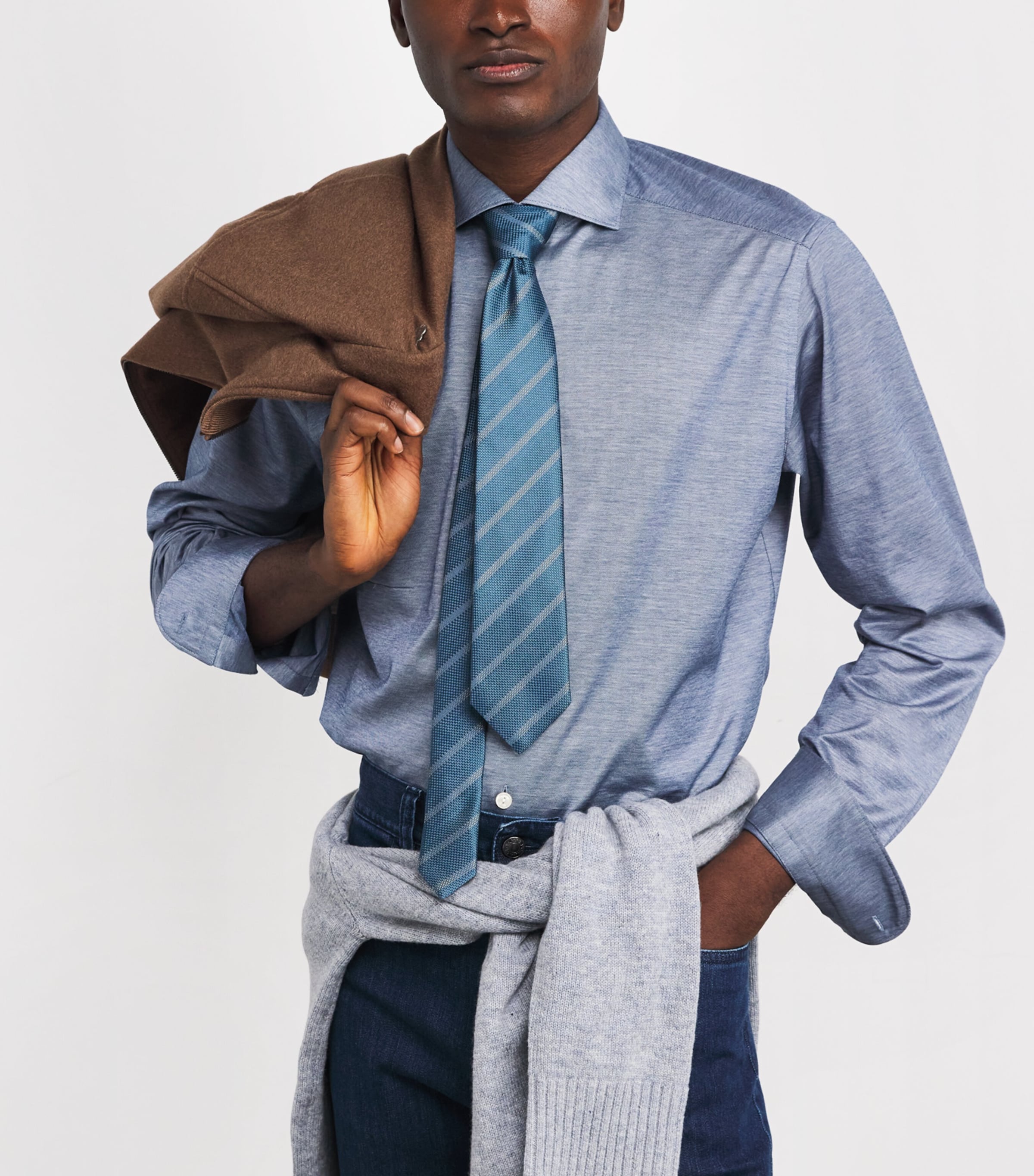 Silk Stripe Jacquard Tie F8086 Image 2