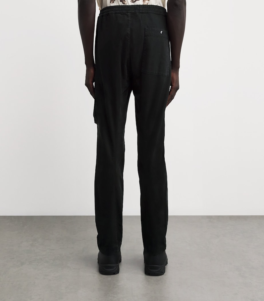 Stretch-Cotton Cargo Trousers 999 BLACK Image 4