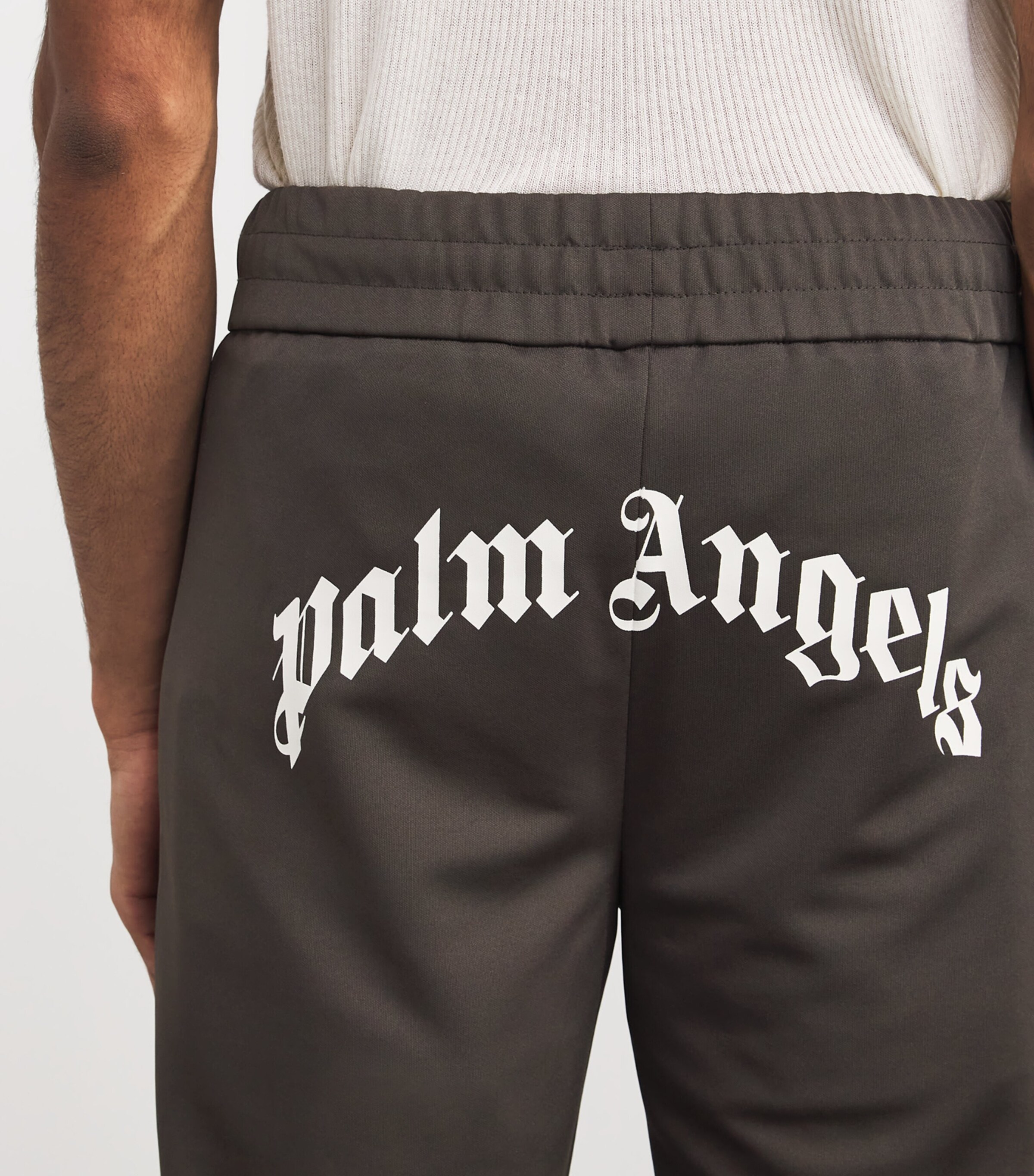 Palm Angels Mens Logo Track Trousers Vintage Black Image 6